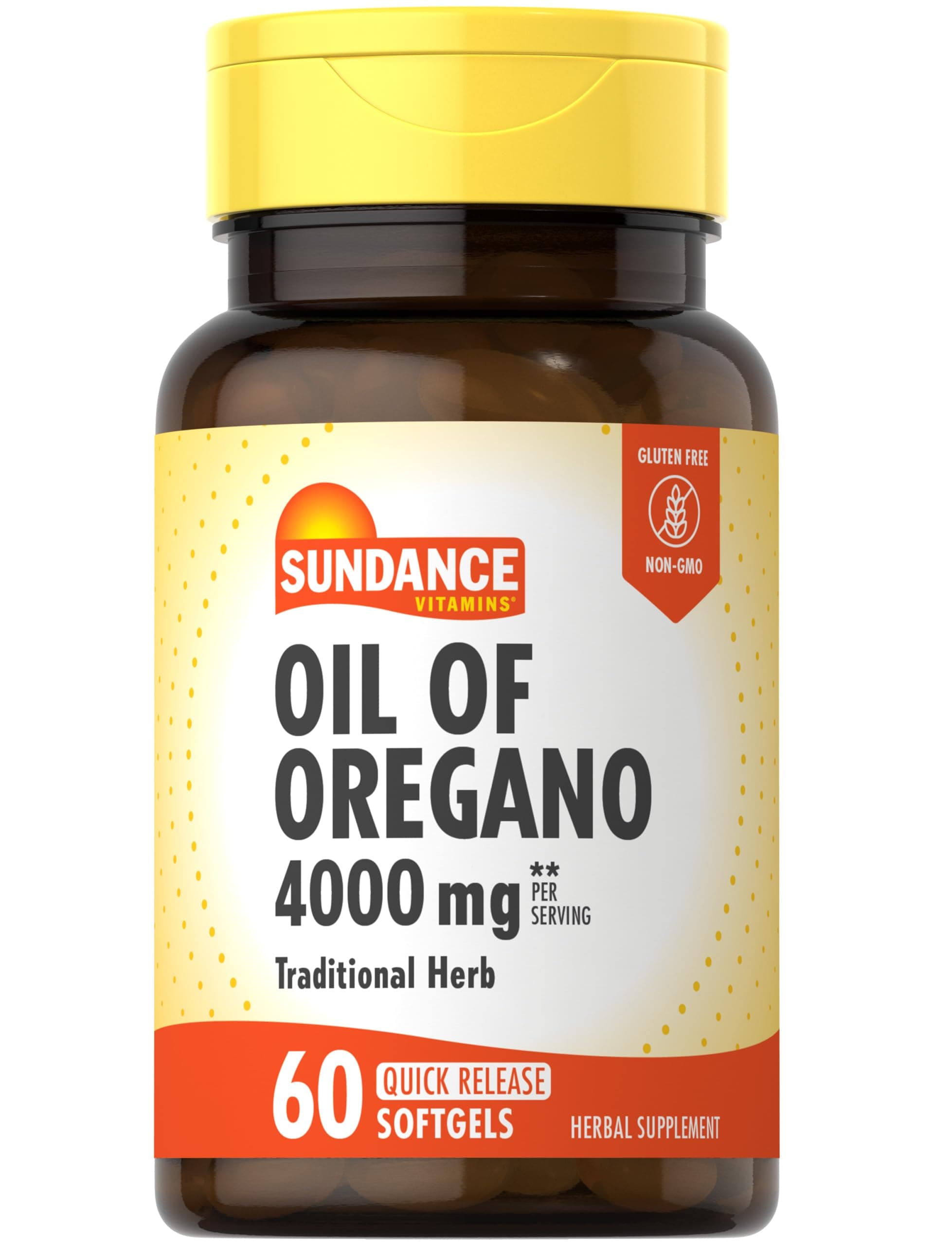 Sundance Oil of Oregano Softgels | 60 Pills | Naturally Occurring Traditional Herbal Supplement | Non-GMO and Gluten Free Formula