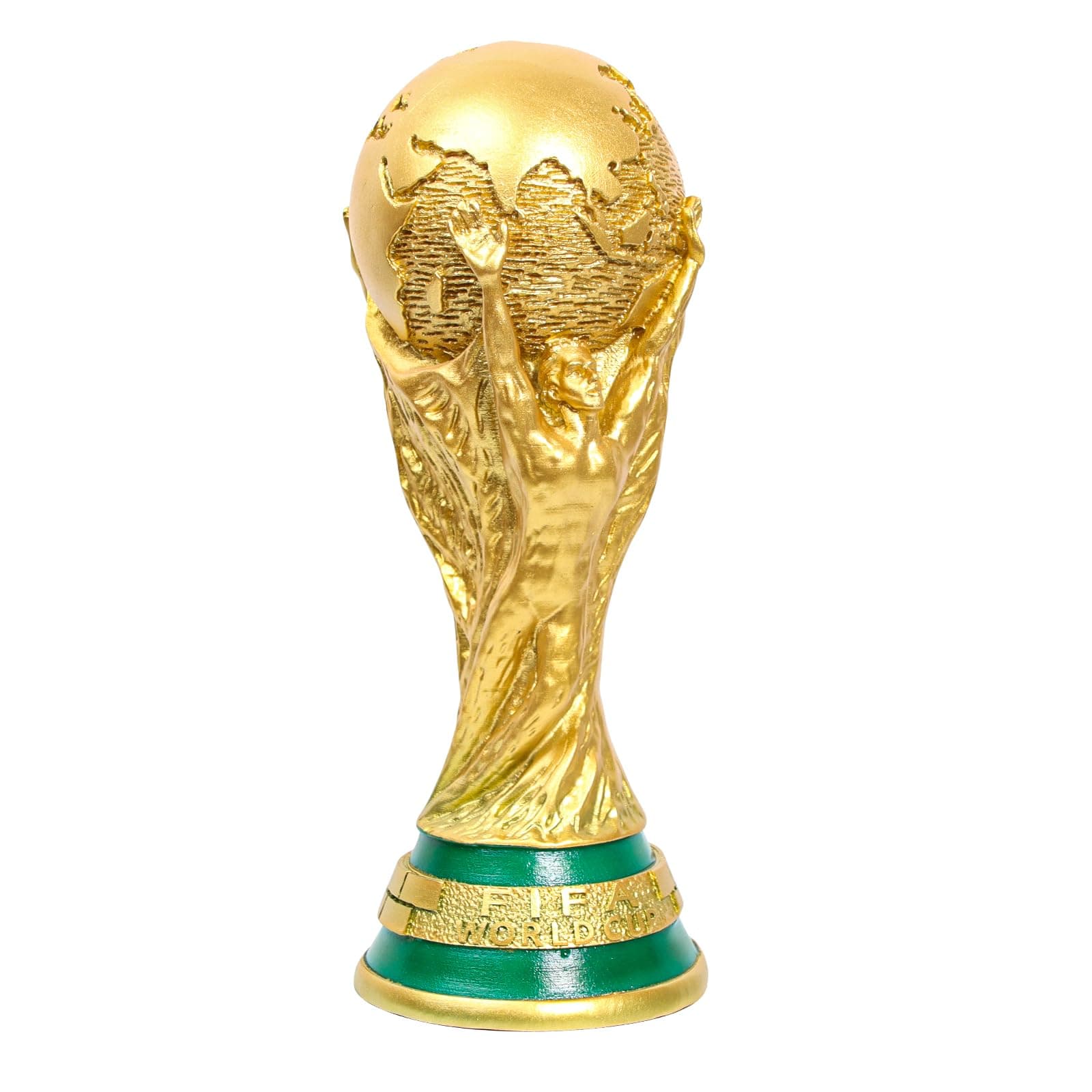 2022 World Cup Soccer Ball, 10.6 inch World Cup Trophy Replica Replica Resin Soccer Collectibles Sports Fan Trophy Gold Bedroom Office Desktop Decor