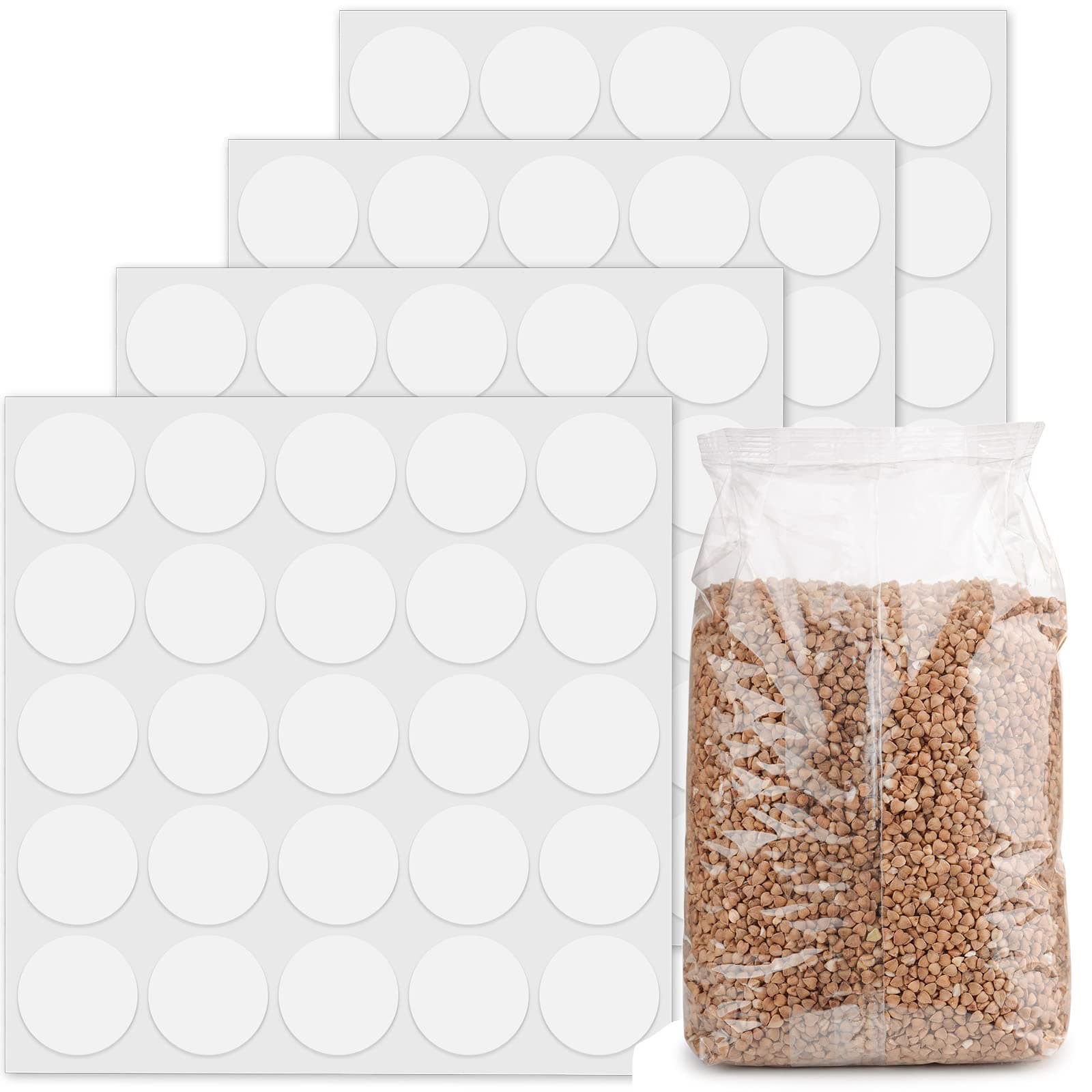 Hanaive 100 Pcs 0.8 Inch Self Adhesive Rubber White Injection Ports with Sticky Backing for Seeds Cultivation Supplies Plant Grow Bags