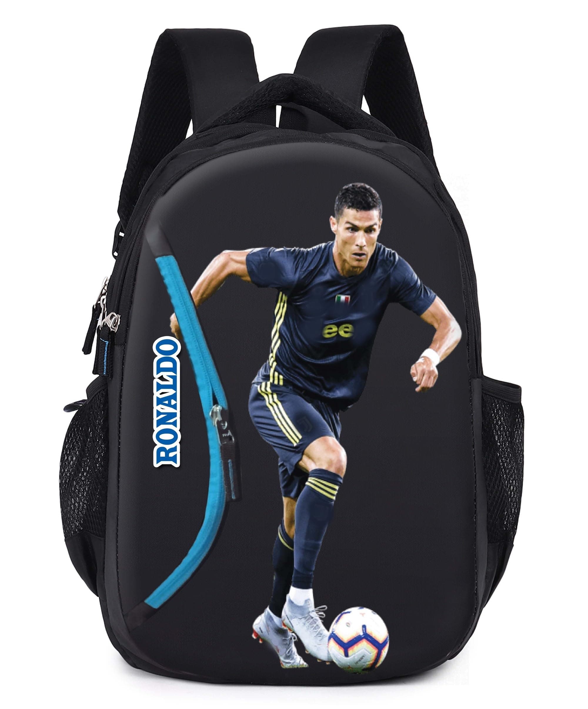 School Bag 18 Inch Cristiano Printed Travel Daytrip Office College Unisex Casual Backpack Multi-Purpose Bag