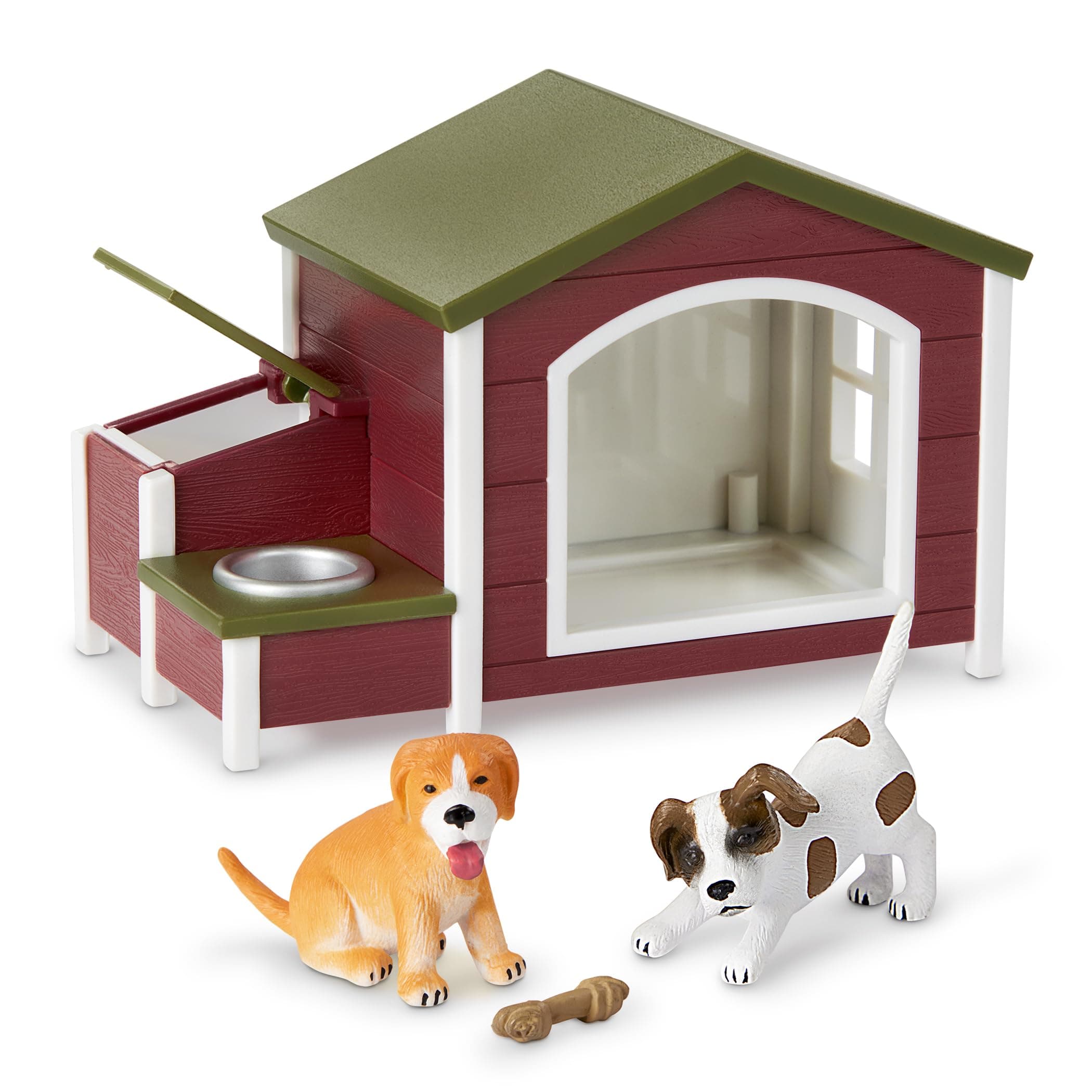 Terra By Battat – 5 Pieces Dog House Playset with Toy Dog Figurines – Durable & Realistic Animal Figures for Toddlers – Educational Playset Encourages Imaginative Play & Early Learning – 3+ Years