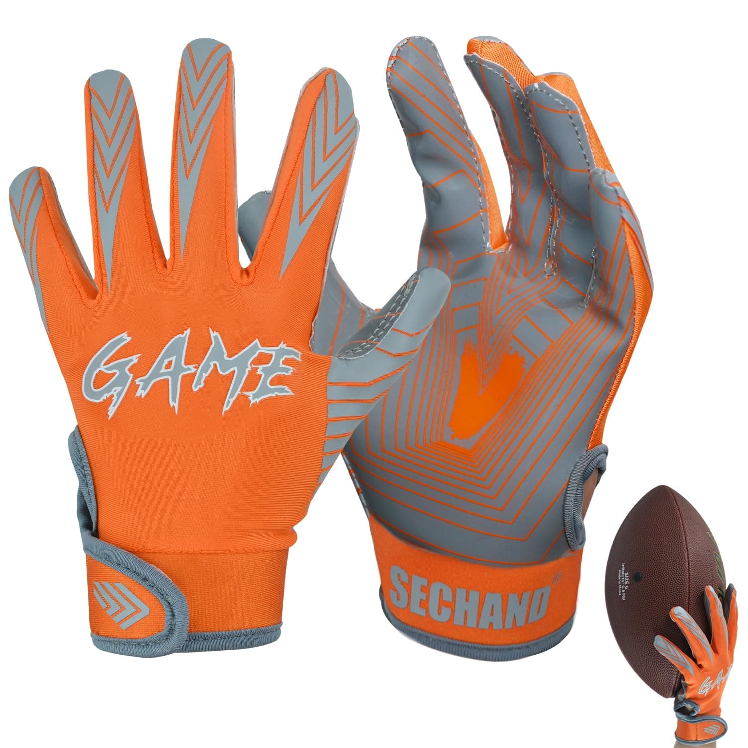 Football Gloves for Youth Kids, Non-Slip Breathable Receiver Gloves for Teens, School Training