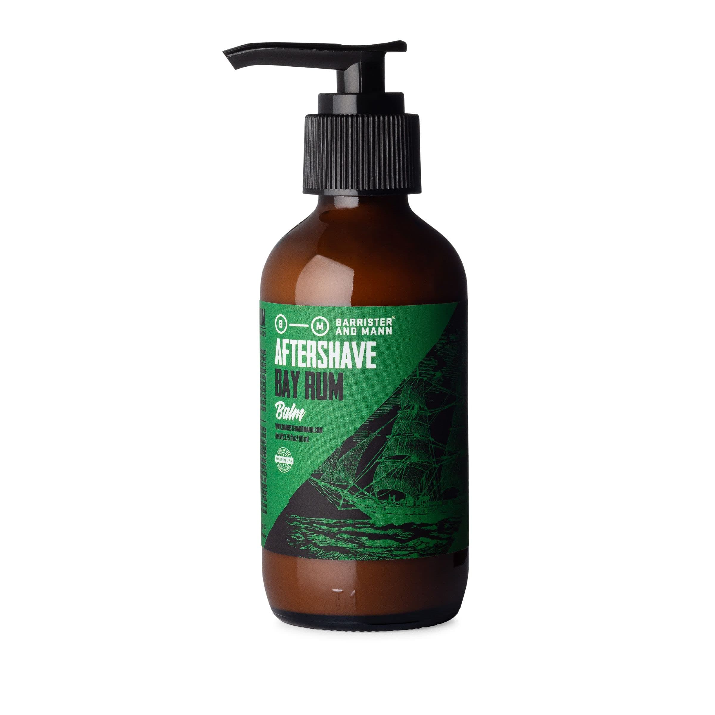 After Shave Balm for Men | Premium Post Shave Face Moisturizer Soothes for Shaving Irritation, Dryness, Razor Burn Jojoba Oil Notes of Sweet Orange, Cinnamon 3.75 Oz (Bay Rum)