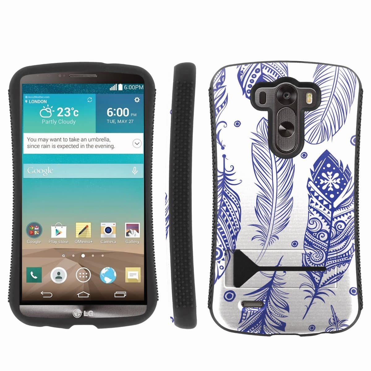 [ArmorXtreme] Hybrid ShockProof Armor KickStand Case (Blue Faither) for LG G3