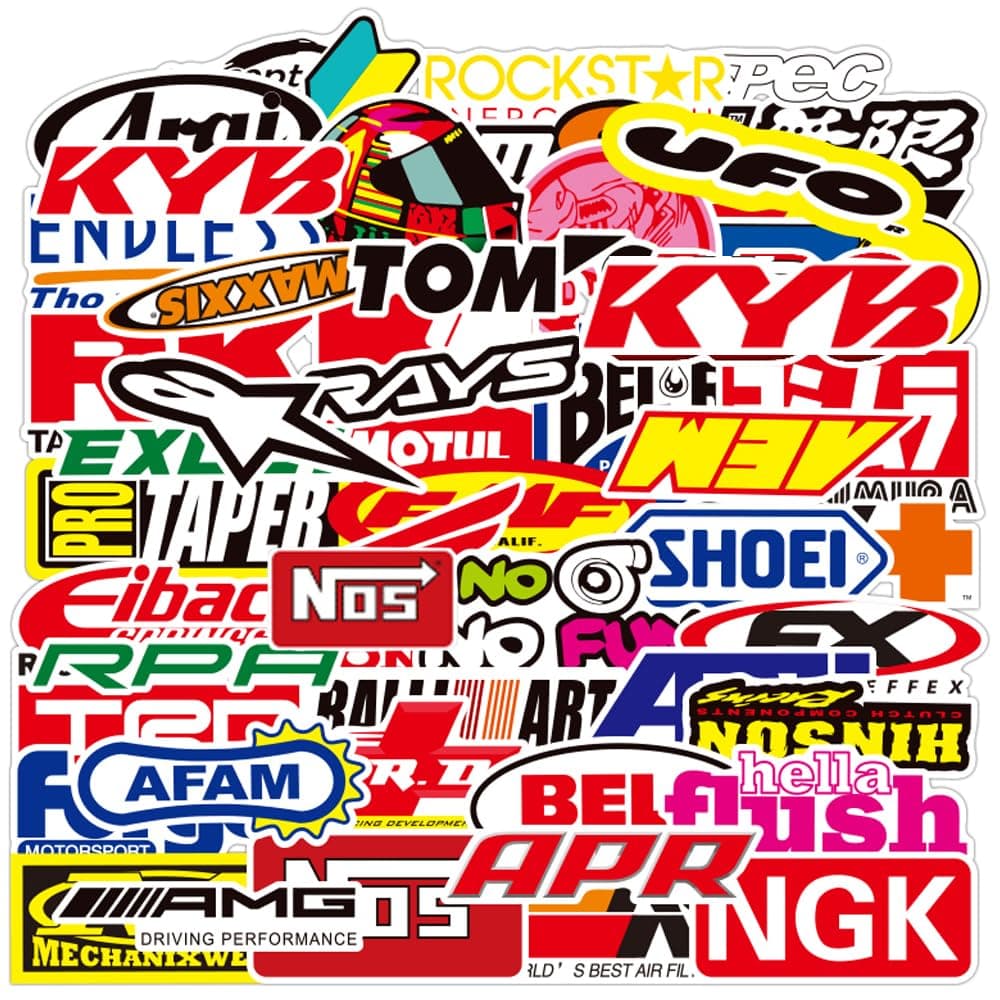 100 pcs/Pack Fashion Motocross Motorcycles Dirt Bike Supercross Stickers No Repetition Sticker Vinyl Cool Skateboard Guitar Travel Case Sticker Water Bottle Laptop Luggage Bicycle Stickers