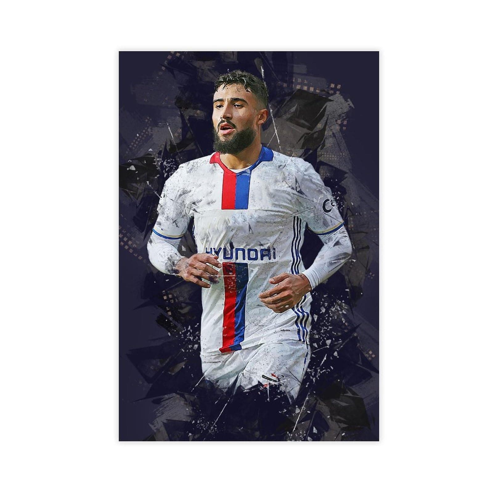 WANGCYJS Nabil Fekir Poster Football Picture Canvas Poster Bedroom Decor Landscape Office Room Decor Gift Unframe:20x30inch(50x75cm)