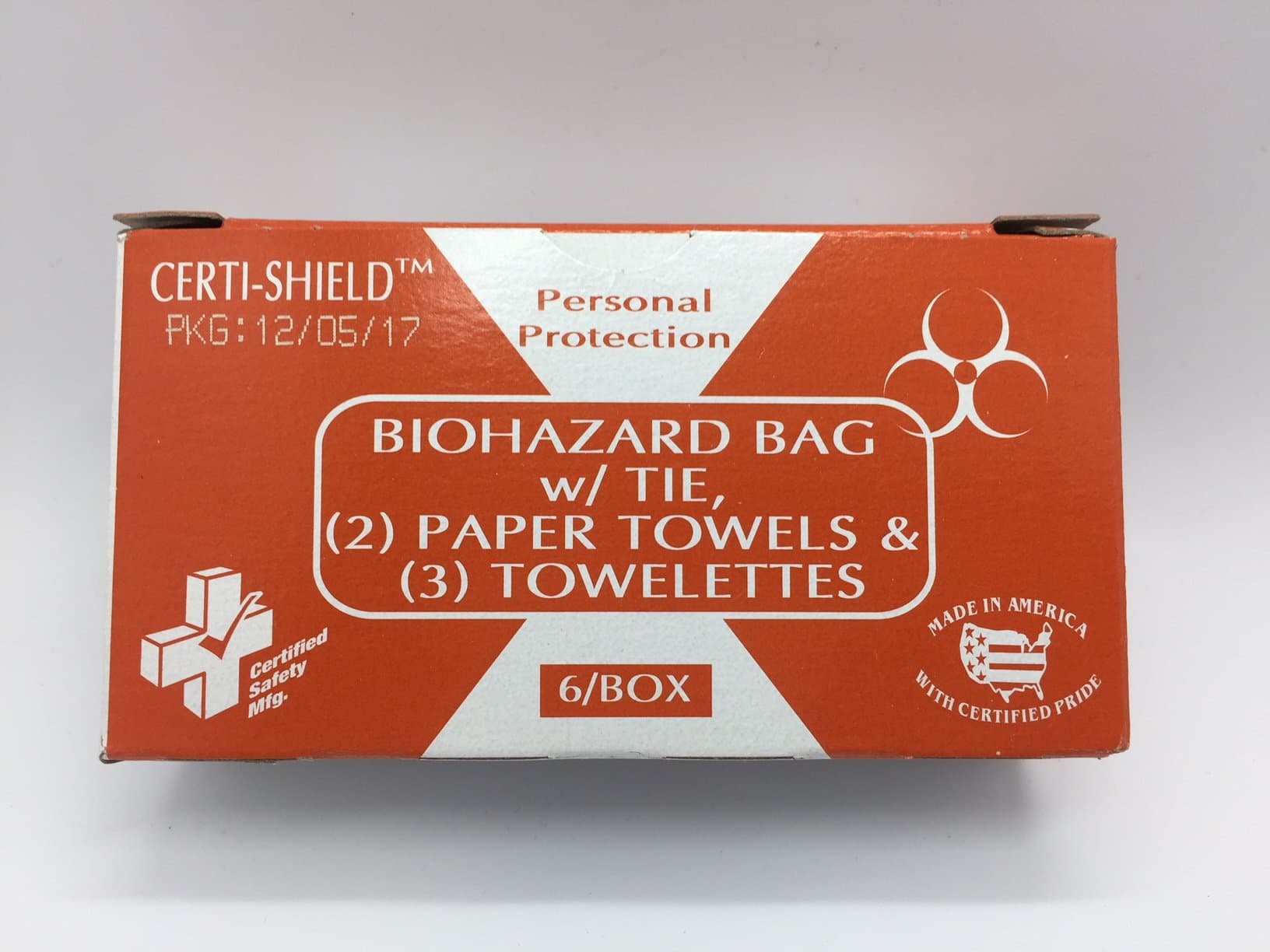 Certi-Shield 904X Biohazard Bag w/tie, Paper Towels & Towelettes 216-080
