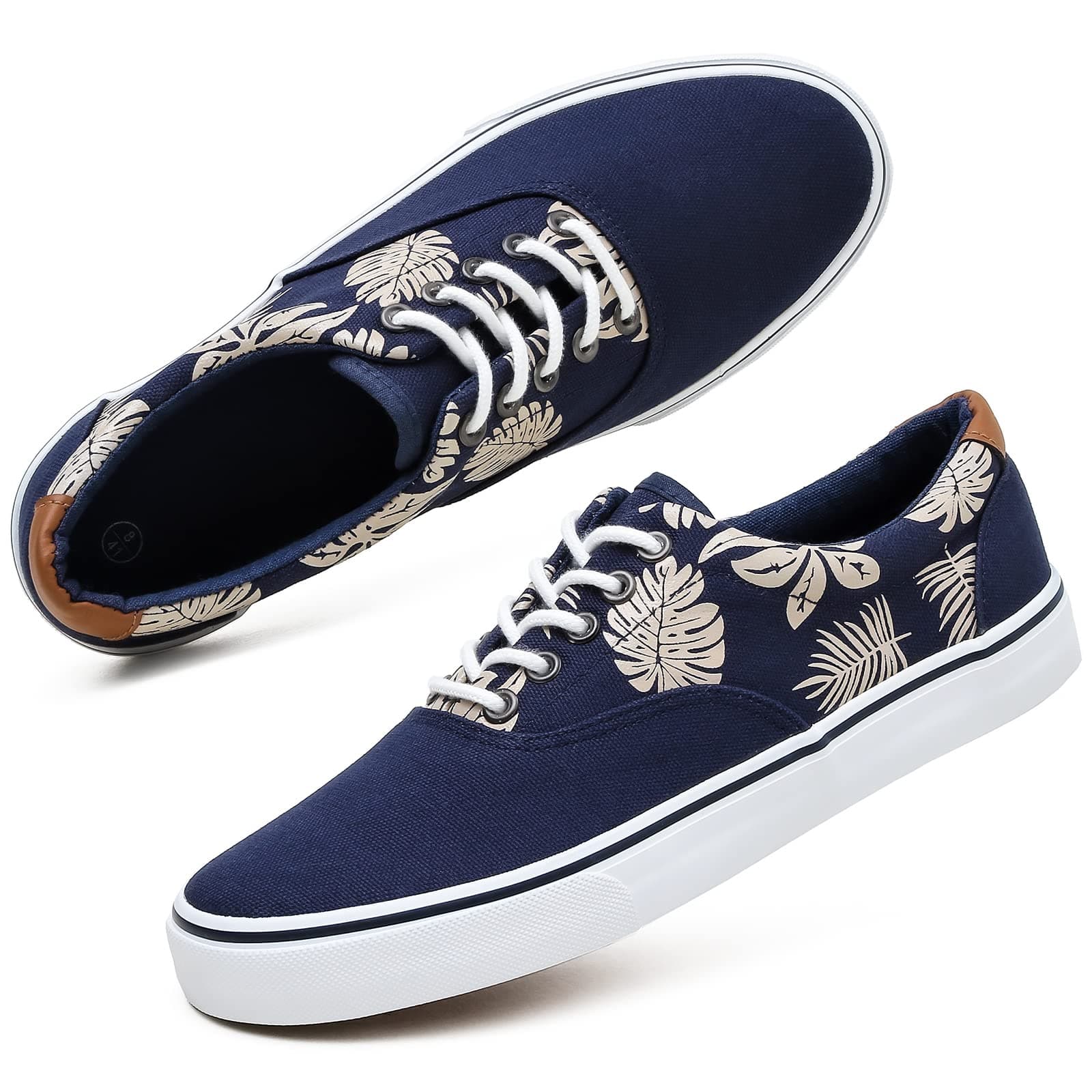 yageyanMen’s Low Top Canvas Walking Shoes Lace-up Fashion Sneakers Casual