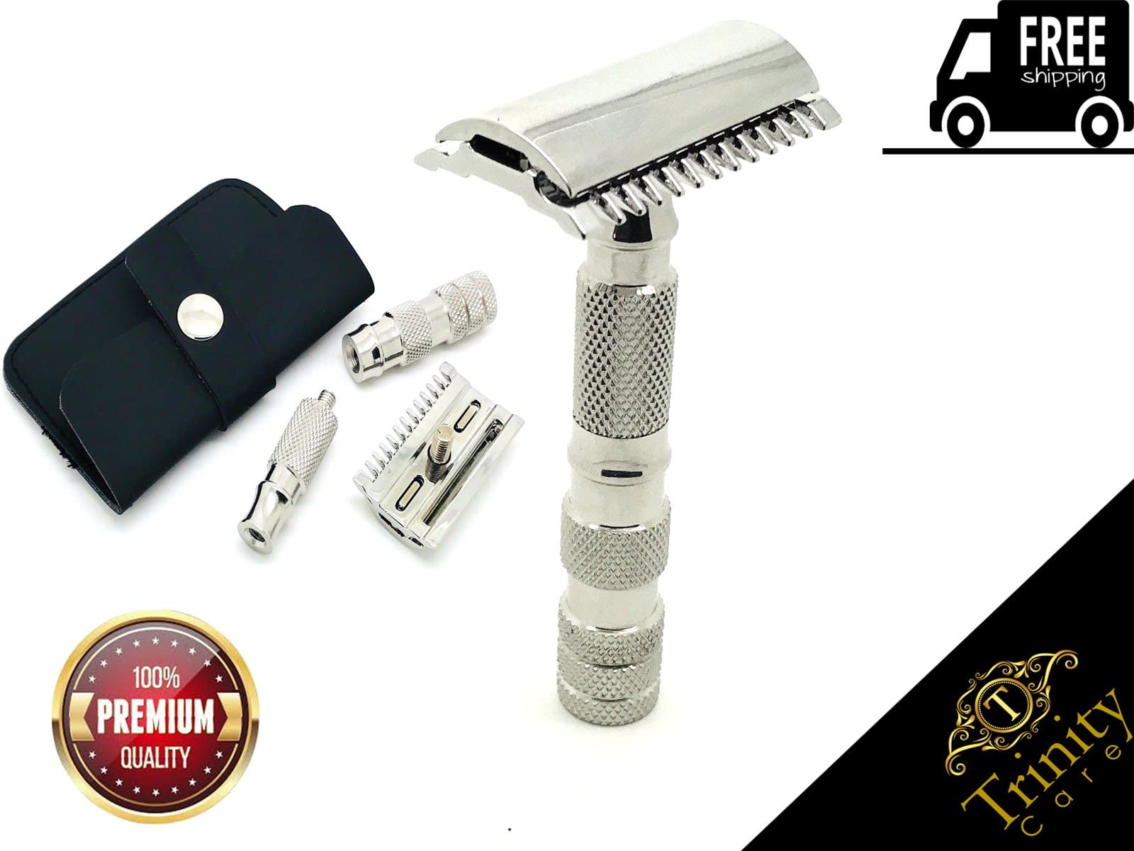 Travel Double Edge Open & Close Comb Head TR933 Safety Razor with Travel case