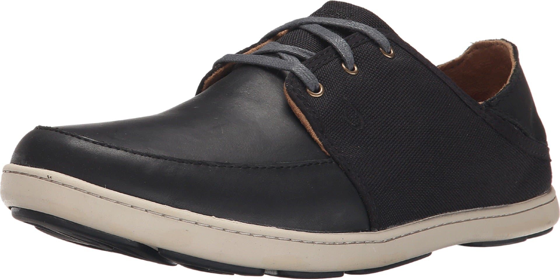 Olukai Nohea Lace Leather - Men's Casual Shoes Black/black - 9