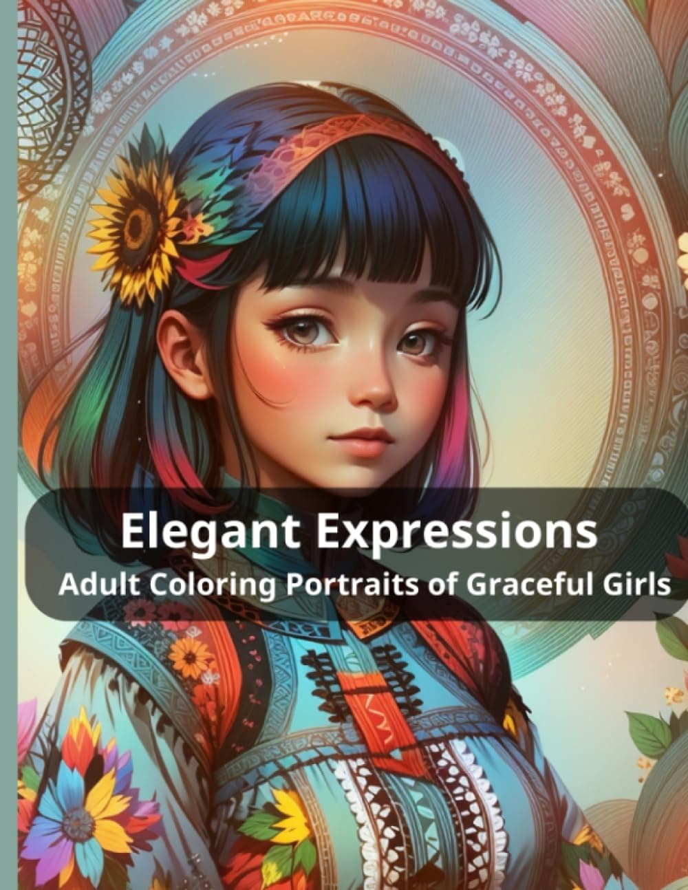 Elegant Expressions Adult Coloring Portraits of Graceful Girls (Adult Coloring Books)