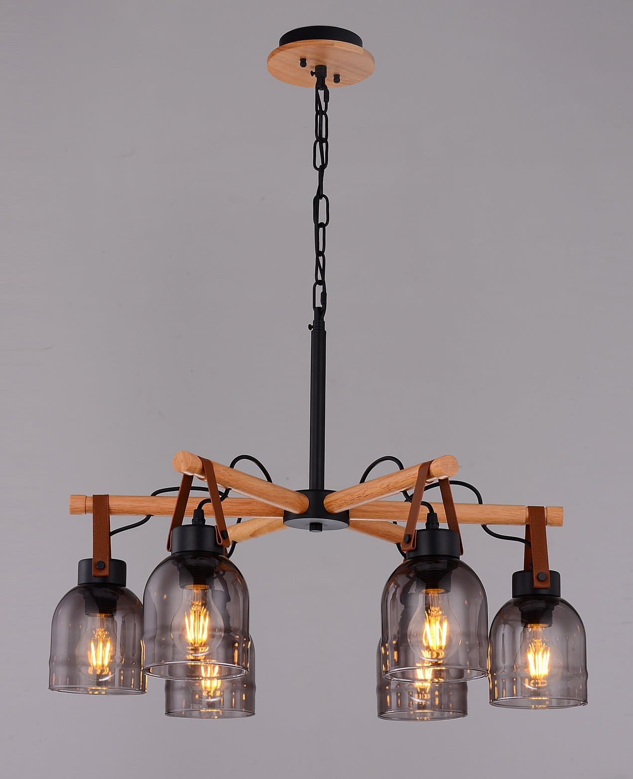 EMANATE Frais Mild Steel Modern Chandelier Lights for Ceiling or Dining and Living (Black 67 x 450 cm)