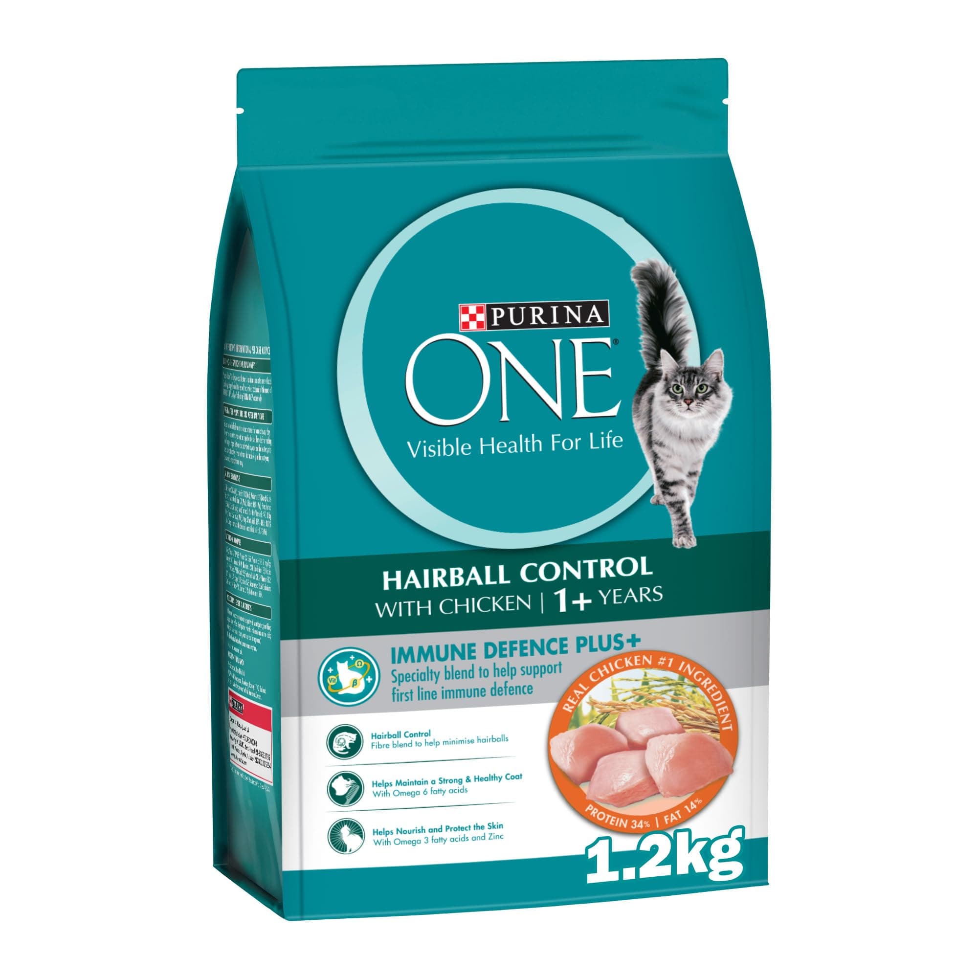 One Cat Food with Hairball Control Chicken Flavour Promo Price (1.2kg)