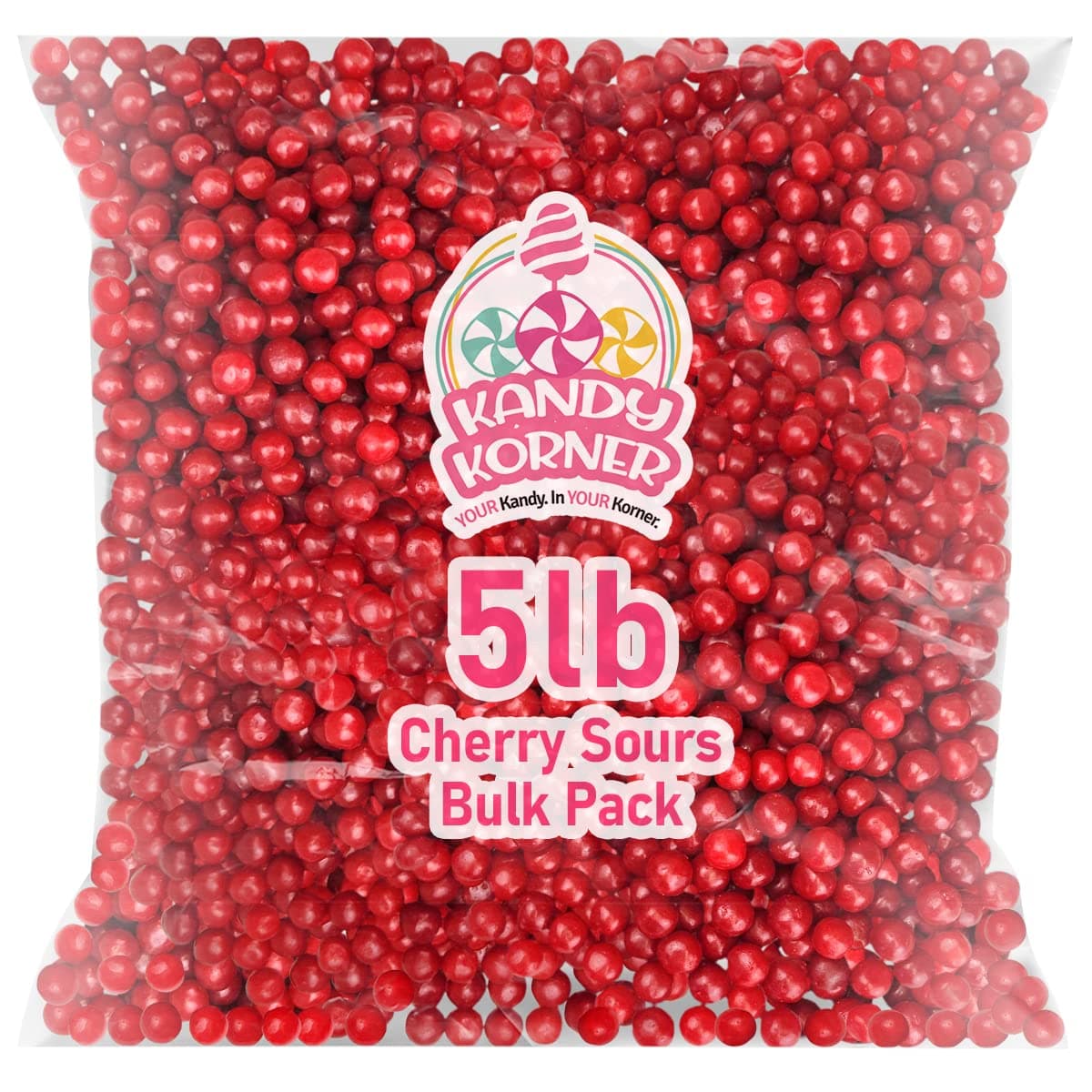 Red Cherry Sours – Chewy Candy Balls for Kids or Adults – Candy Variety Pack for Easter – Ideal Bulk Candy for Snacking or Special Events – 5 Lbs of Delicious Sour Candy