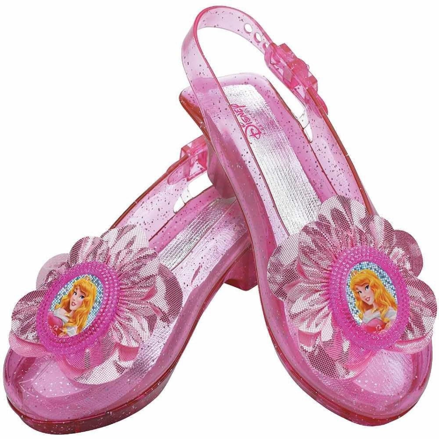 Disney Princess Aurora Sleeping Beauty Girls' Sparkle Shoes, Official Disney Costume Accessories, Age Grade 4+, Fits up to Size 6