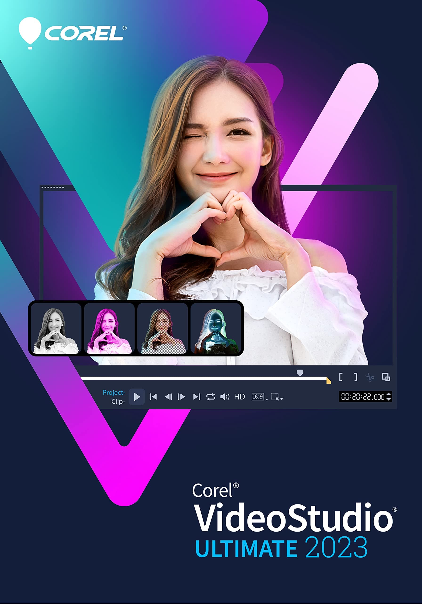 Corel VideoStudio 2023 Ultimate | Video Editing Software | Slideshows, Screen Recording, DVD Burning | Ultimate | 1 Device | 1 User | PC | Code [Courier]