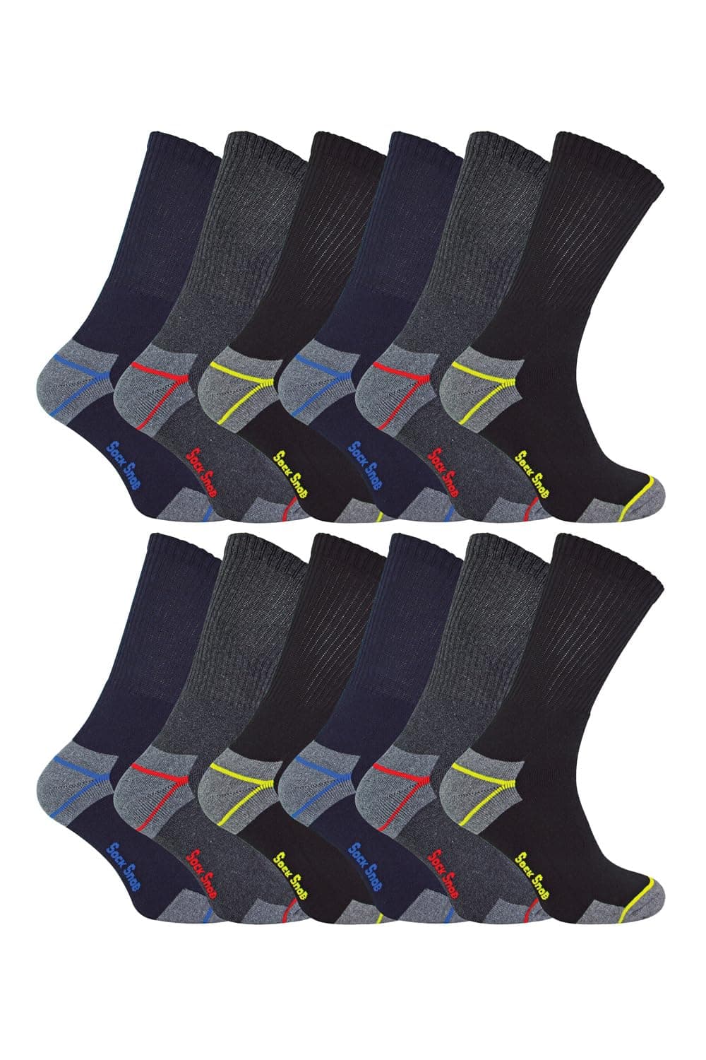 Mens Ultimate Long Lasting Work Socks for Steel Toe Boots 7-12 US