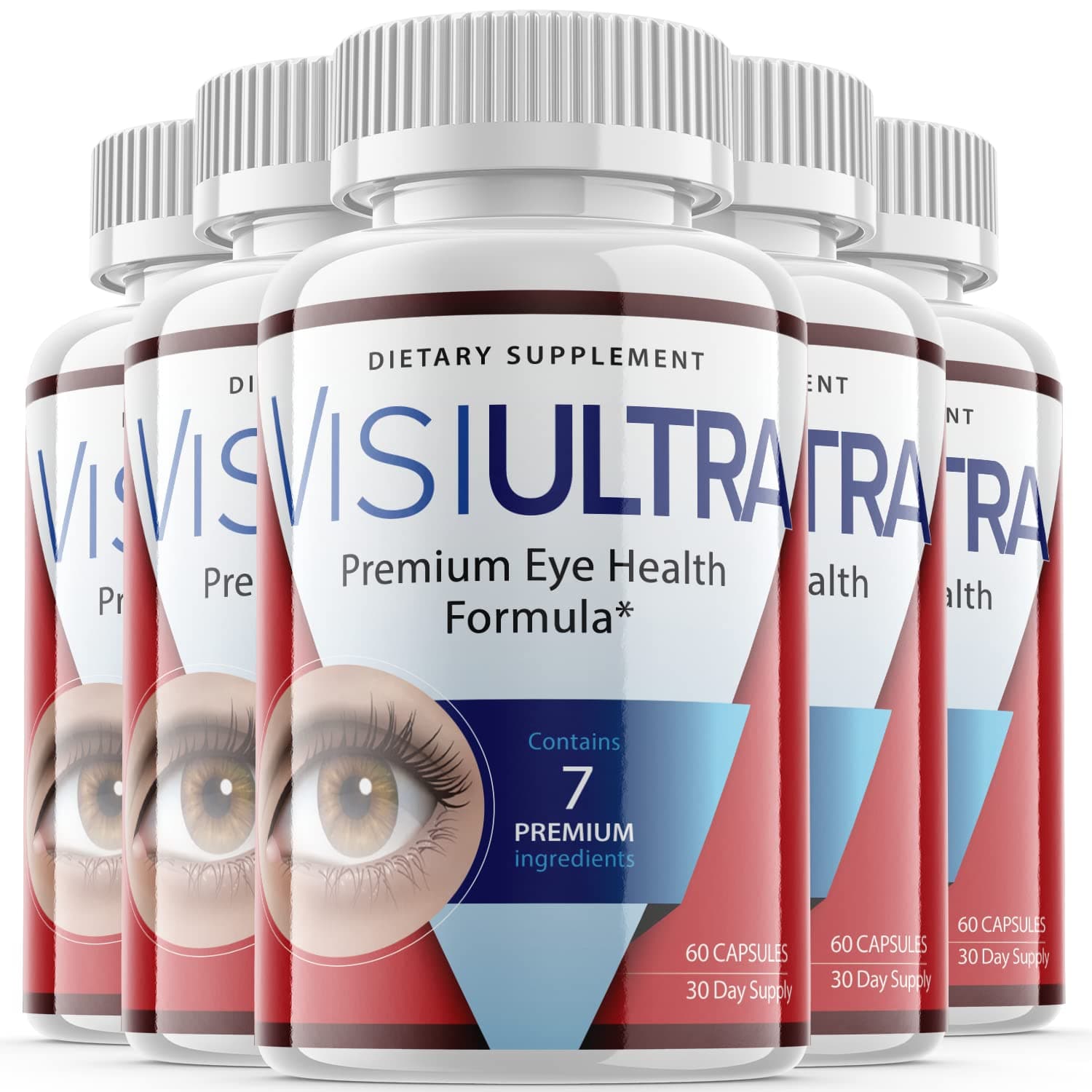 Visiultra Premium Eye Health Formula - Visi Ultra Advanced Formula Vision Supplement - Visiultra Vision Supplement Pills (5 Pack)