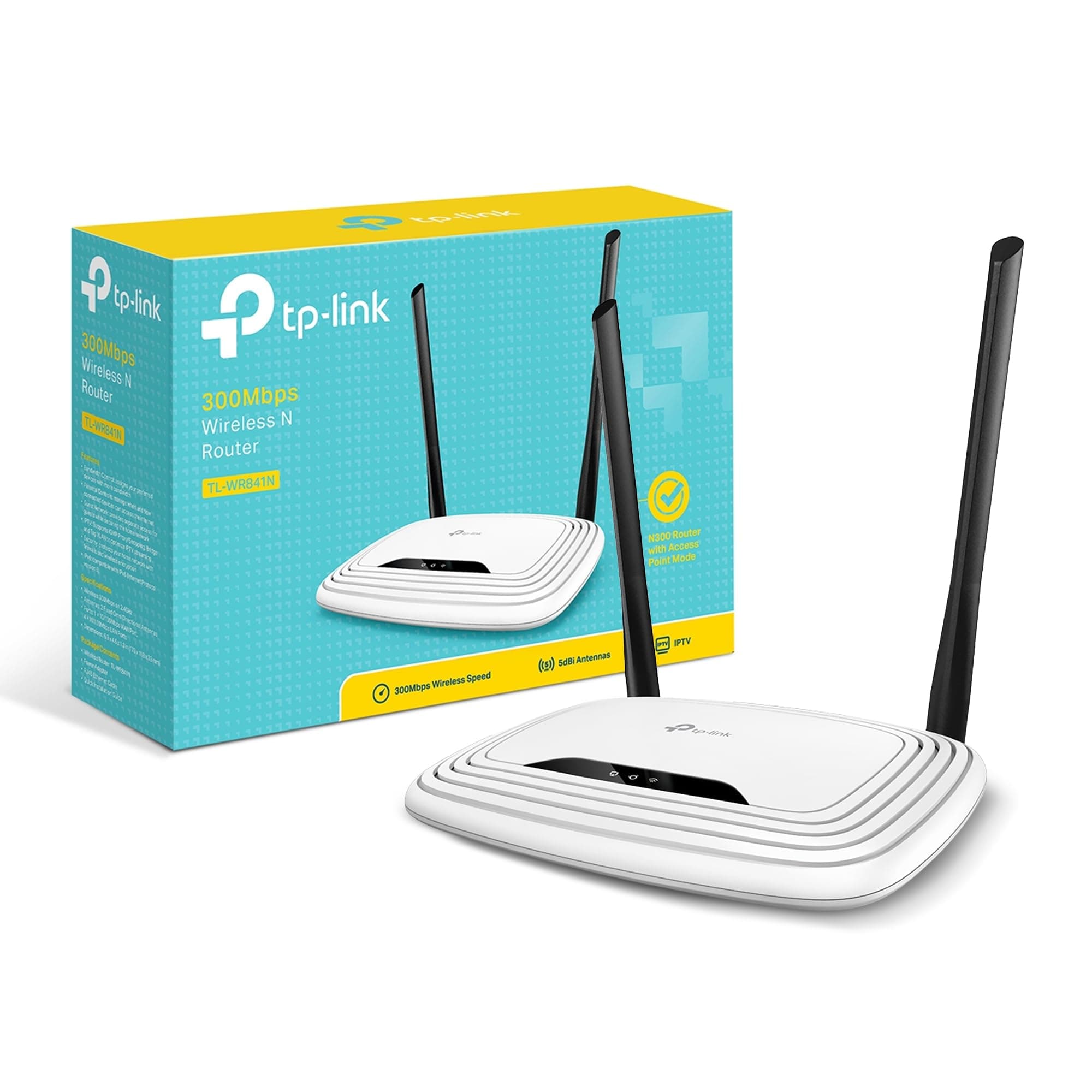 TP-Link TL-WR841N 300 Mbps Wireless N Speed WiFi Router, Compatible with IPv6, Supports IGMP Proxy/Snooping, Bridge and Tag VLAN To Optimize IPTV Streaming, Easy Setup, WPS Button
