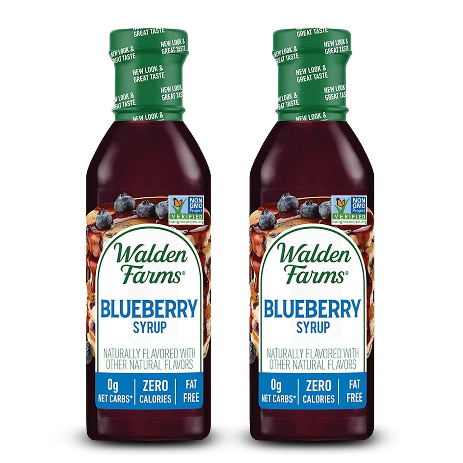 Blueberry Syrup – Perfect for Pancakes, Waffles, Desserts – Zero Calorie, Sugar-Free, Low Carb, Keto-Friendly, Gluten-Free, Vegan – 2-Pack, 12 oz Bottles