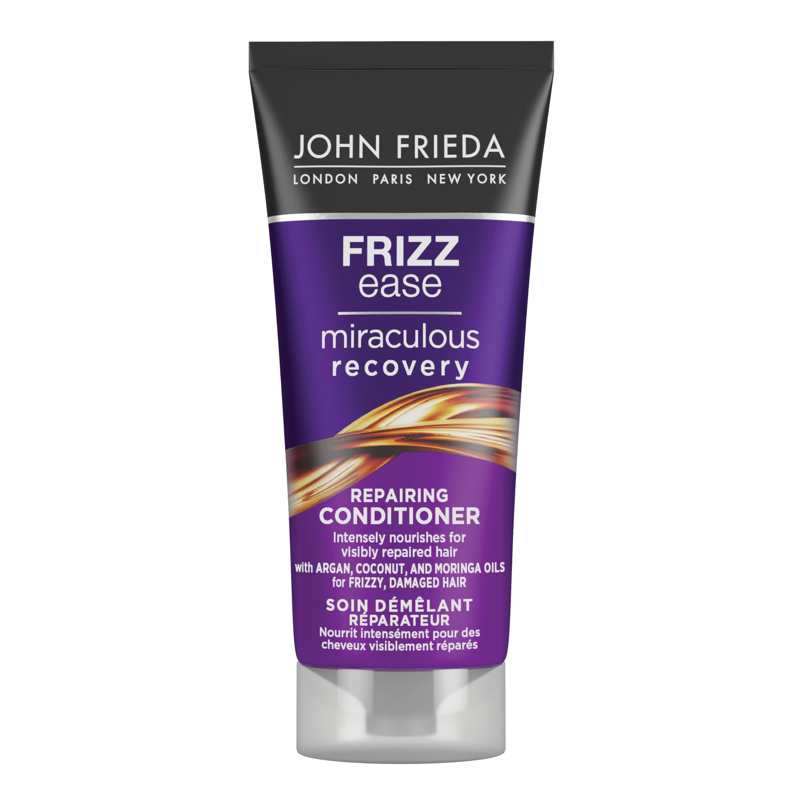 John FriedaFrizz Ease Miraculous Recovery Mini Conditioner 50ml, Repairing Travel Conditioner for Damaged Hair and Split Ends