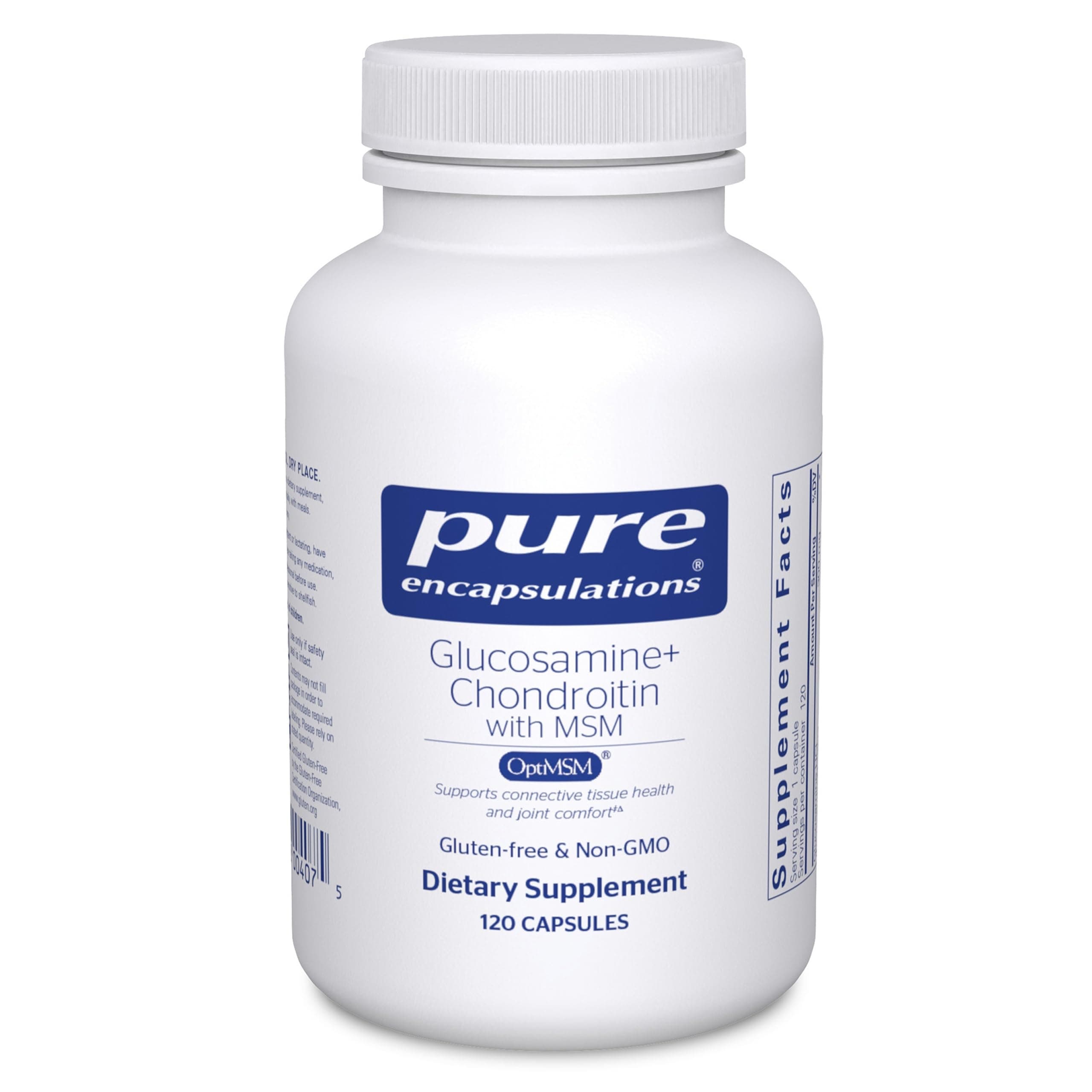 Glucosamine Chondroitin with MSM - Supports Joint Health & Normal Cartilage Formation* - Maintains Enzyme Activity - Gluten-Free & Non-GMO - 120 Capsules
