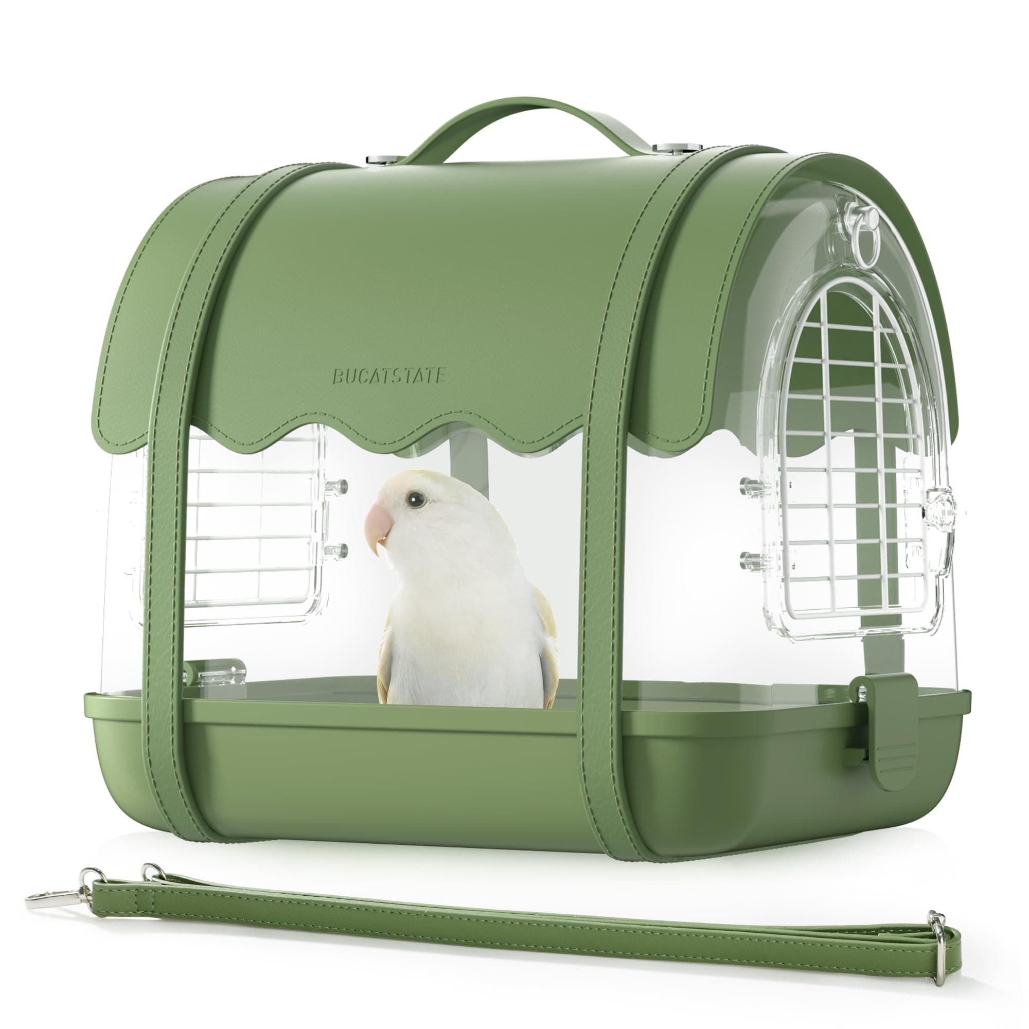Bird Carrier Backpack with Shade Cover, Travel Bird Cage Bag Lightweight, Visible Window for Parrots, Small Cockatiels, Budgie and Other Similar Size Birds