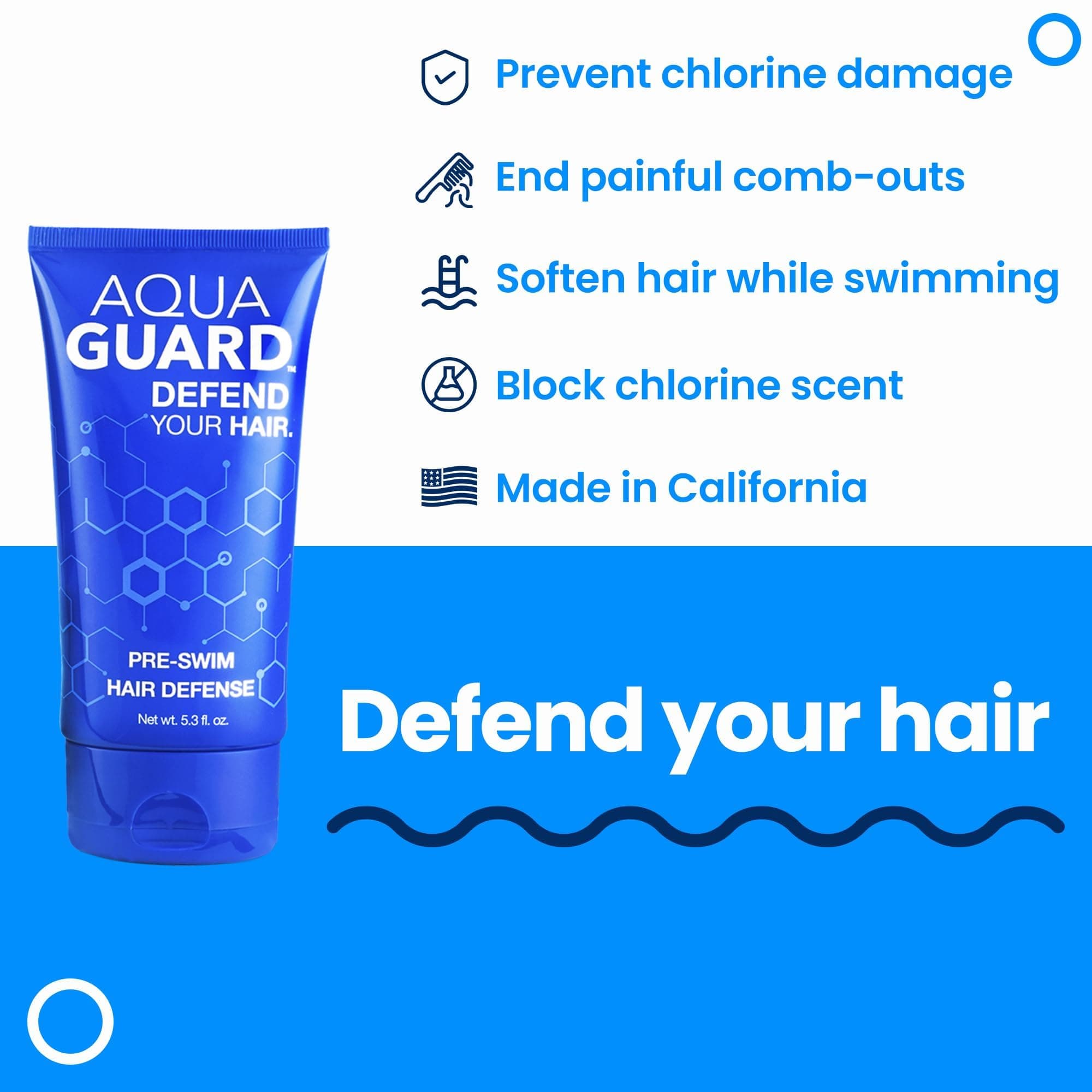 (1 Pack) - AquaGuard Pre-Swim Hair Defence