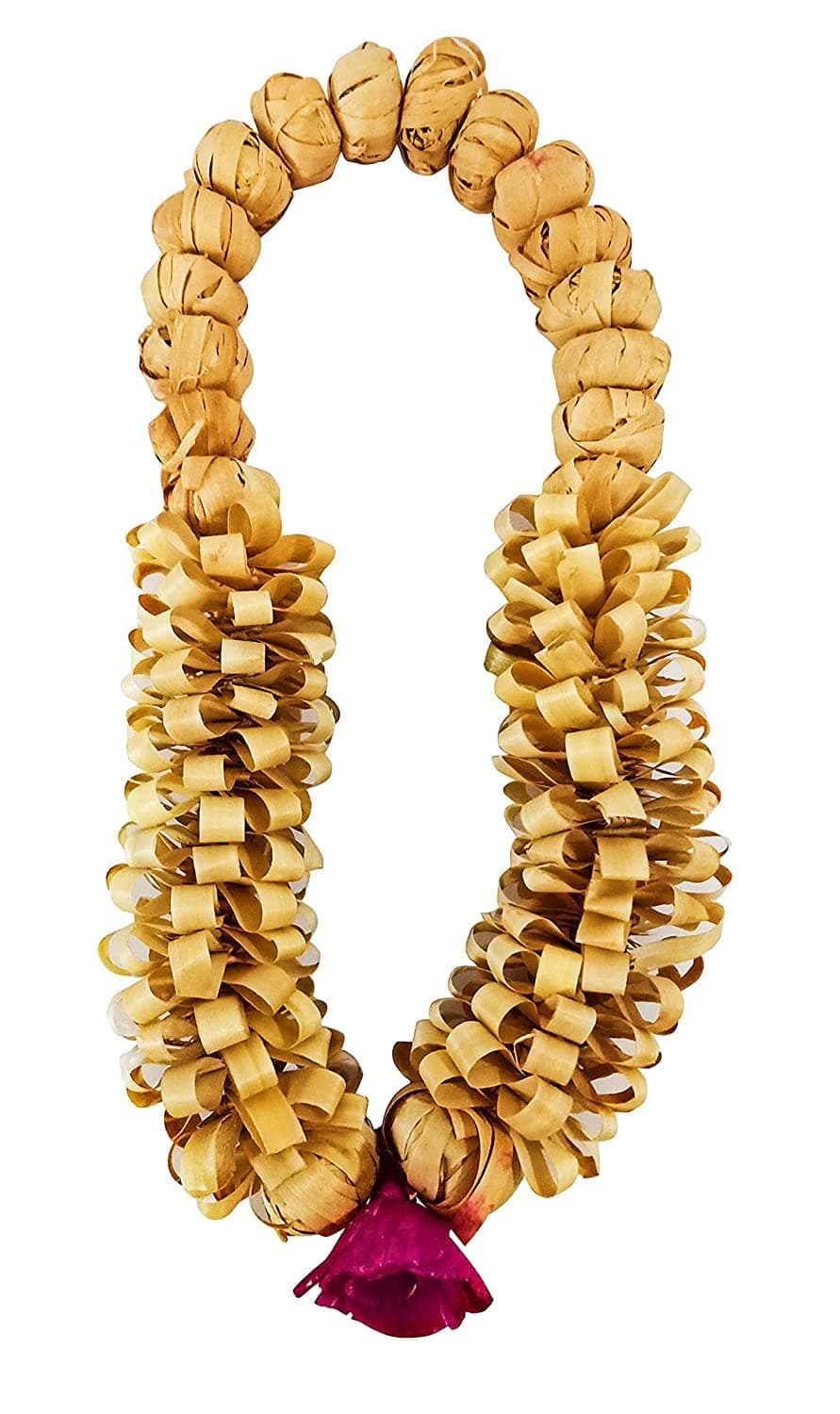 TC SONS Sandalwood Processed Photo Frame Mala|Garland for Photos of Loved Ones |Chandan Scented Wooden Chaal Garland [Pack of 1 - 24 INCH]