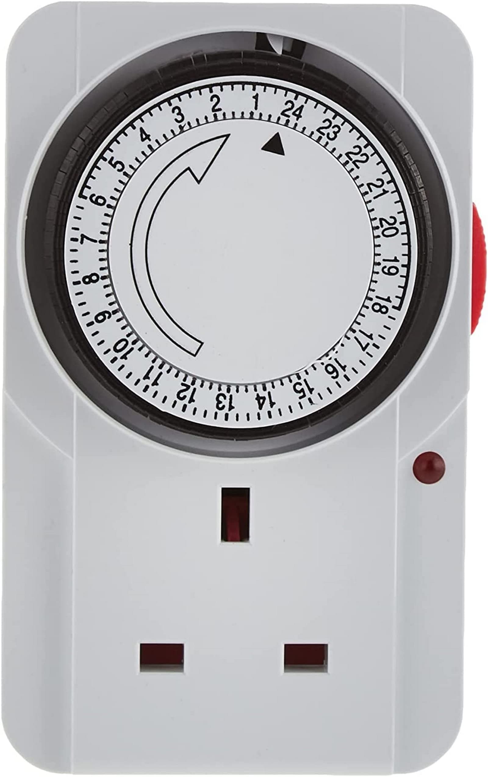 Melfi™ 24hrs Programmable Electronic Plug In Timer Switch 220-240V ~ 13A for Lights and Home Appliances