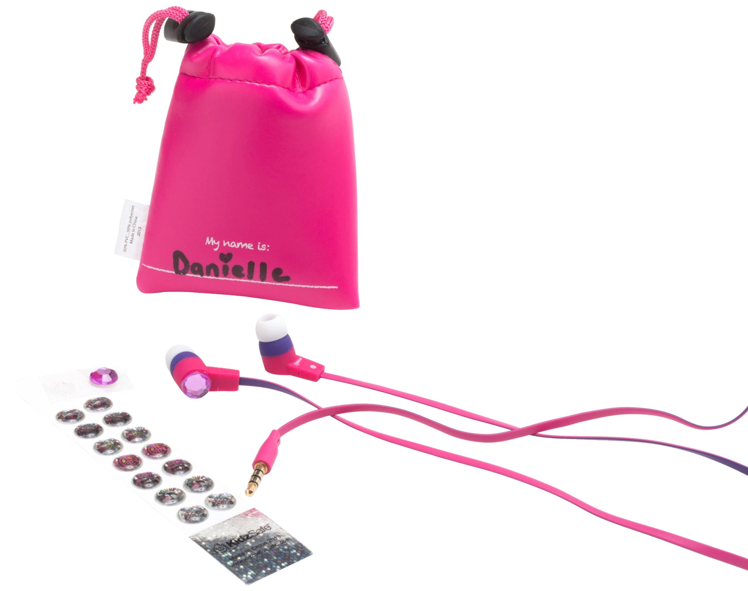 SMS Audio KS-2013-GDIY-EB KidzSafe Girls DIY Earbuds - Pink
