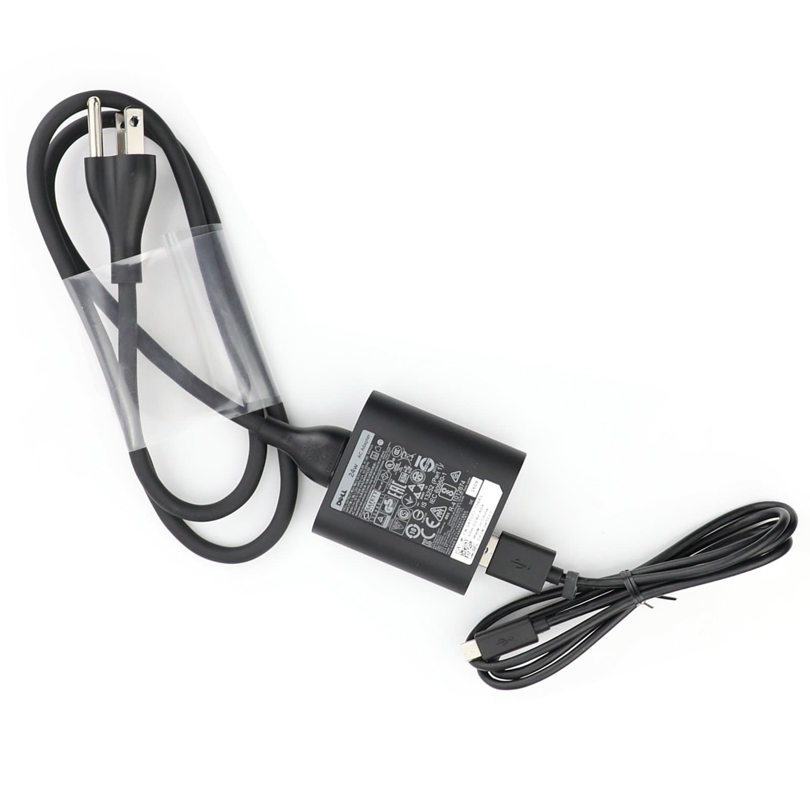 Original Dell 24W OR 10W(Compatibel) Power Adapter With USB Cable For Venue 11 Pro (5130), Venue 11 Pro (7130),Venue 7 (3730),Venue 8 (3830), Venue 8 Pro (5830)