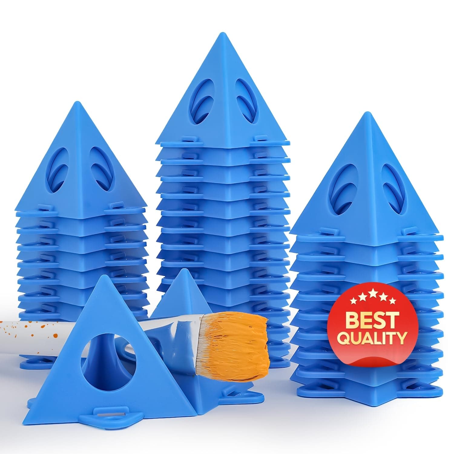 Painters Pyramids Stands, Paint Triangle Stands, Painting Pyramid for Cabinet & Doors, Painter's Points, Mini Cones Tripods, Cabinet Pouring Riser Support Accessories (36pcs)
