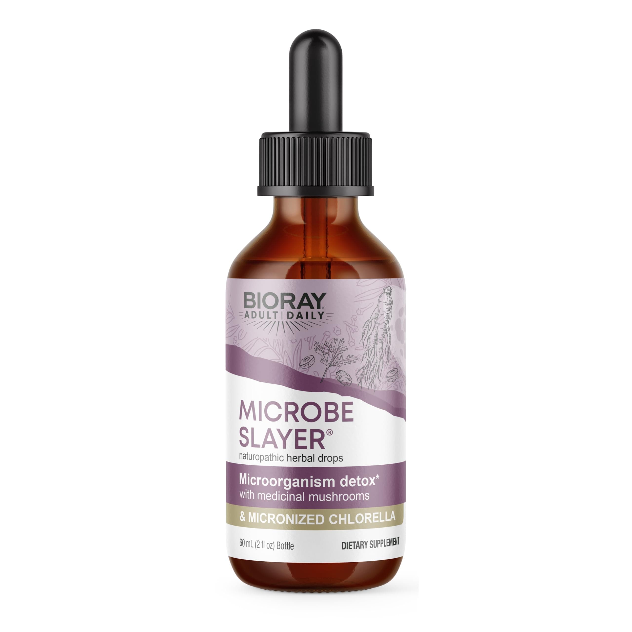Daily Microbe Slayer - 2 fl oz - Promotes Balance of Intestinal Microbes & Nourishes the Liver - Non-GMO, Vegetarian, Gluten Free