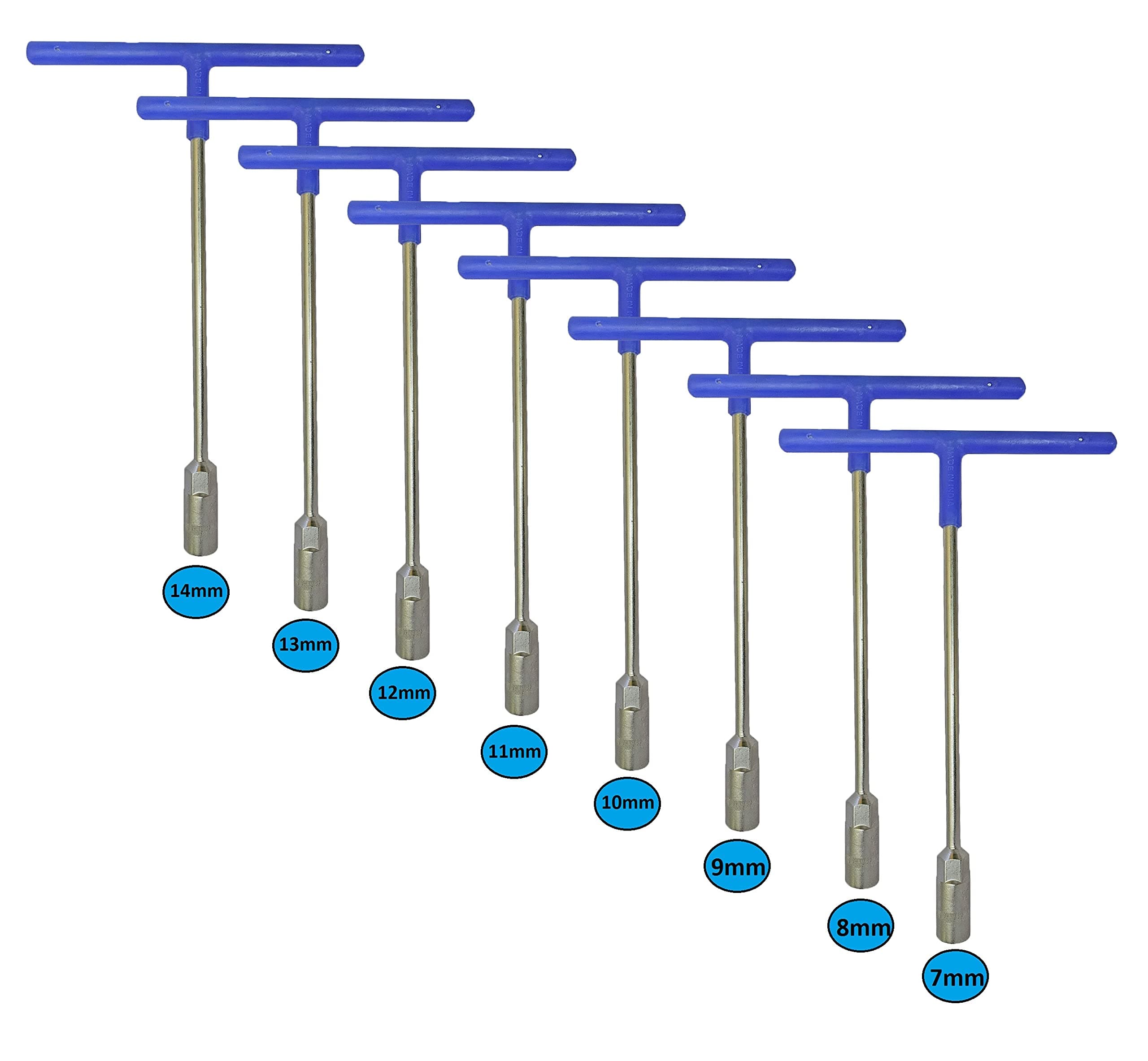 inditrust 8pcs Hex T Socket Spanner Set Auto Bicycle Car Repair Tool Kit Socket Set (7mm-14mm) (Pack of 8)