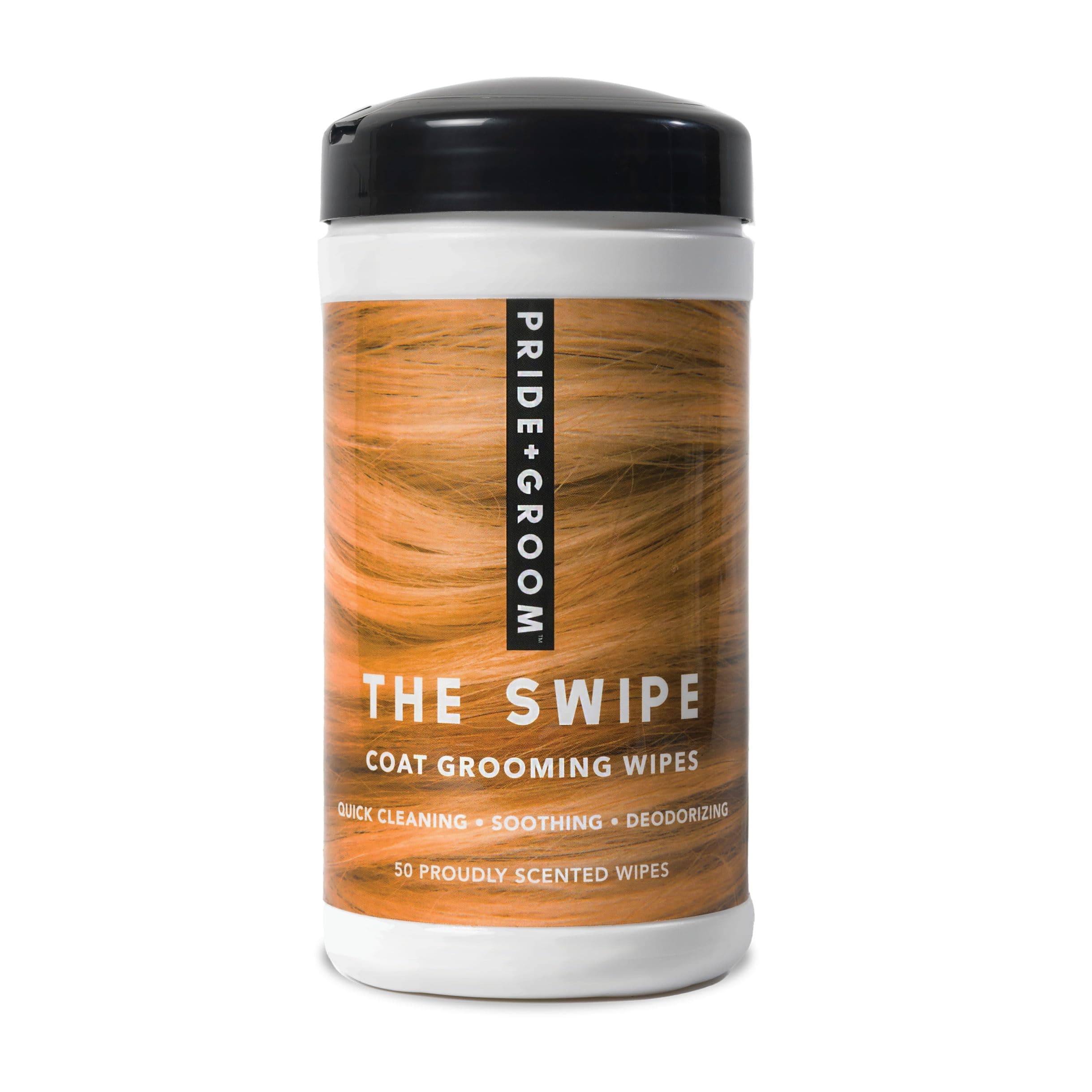 Pride and Groom The Swipe – Soothing Coat Grooming Dog and Pet Wipes with Signature Scent for Quick Cleaning & Deodorizing Face, Paw, Fur in Between Baths and After Dinner & Playtime – 50 Wipes