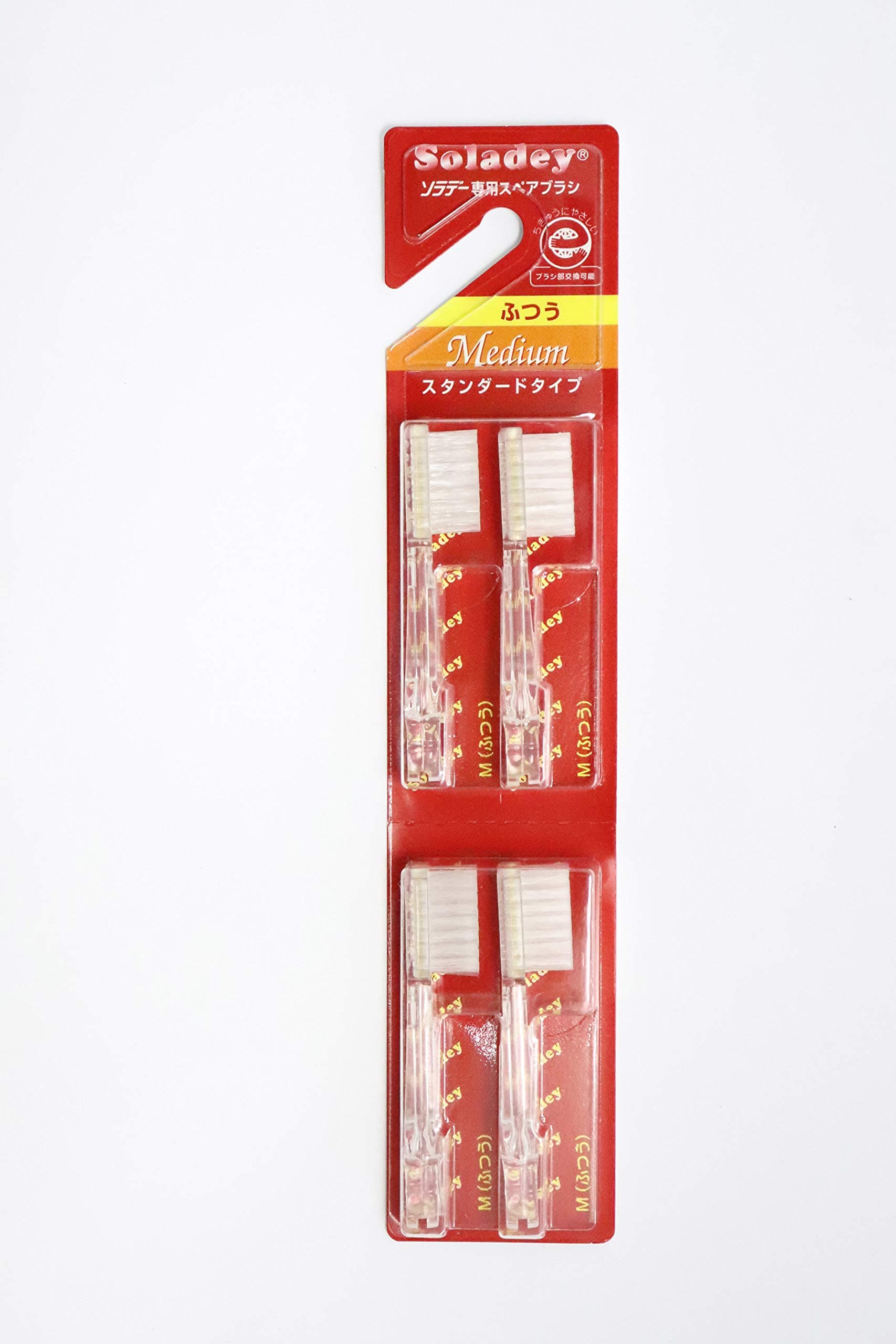 Soladey Medium Replacment Toothbrush Heads for Soladey-Eco, J3X, Soladey-3, Ion5