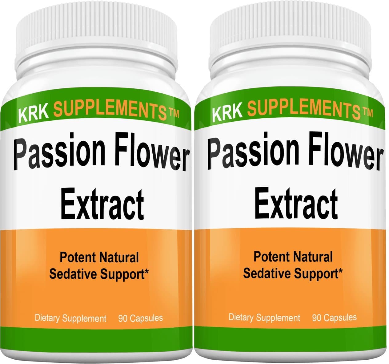 2 Bottles Passion Flower Extract 900mg Per Serving 180 Total Capsules