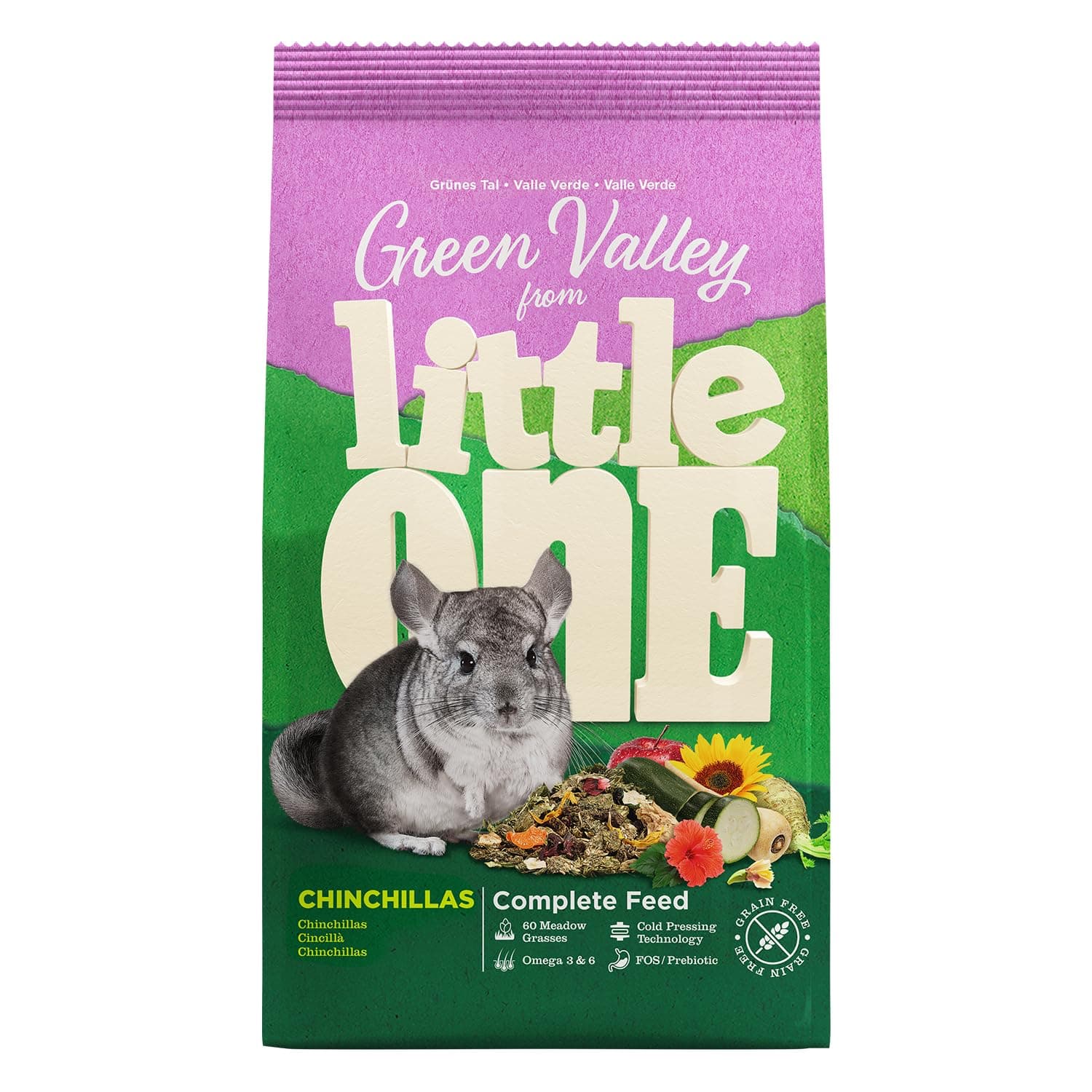Little One Green Valley Grass food for chinchillas, 750 g