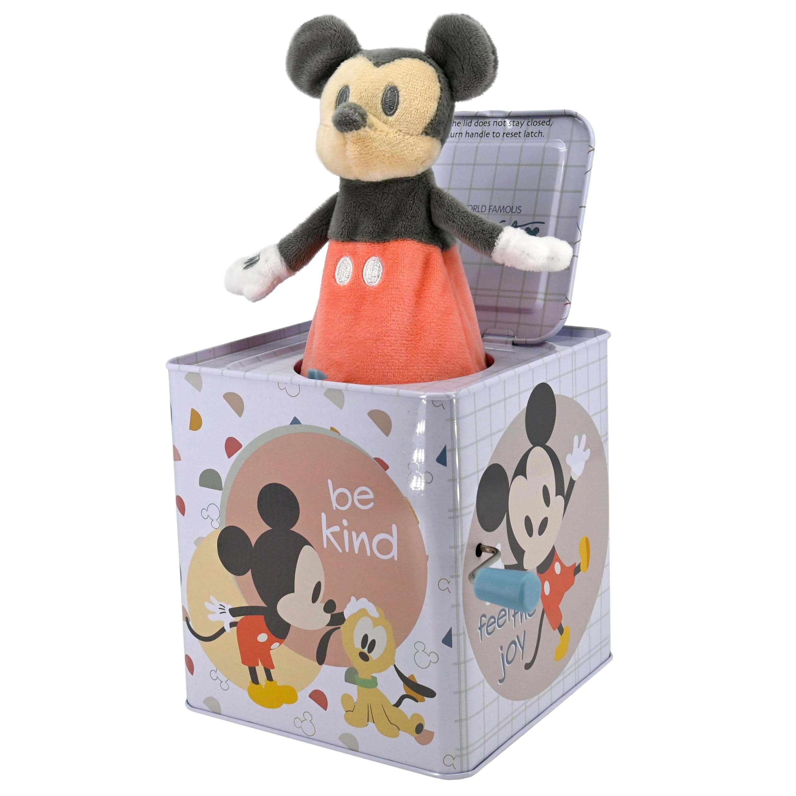 Kids Preferred Disney Baby Mickey Mouse Jack in The Box Musical Toys for Babies and Toddlers, Plays “The Mickey Mouse March” Mickey Springs Out from A Colorful Box