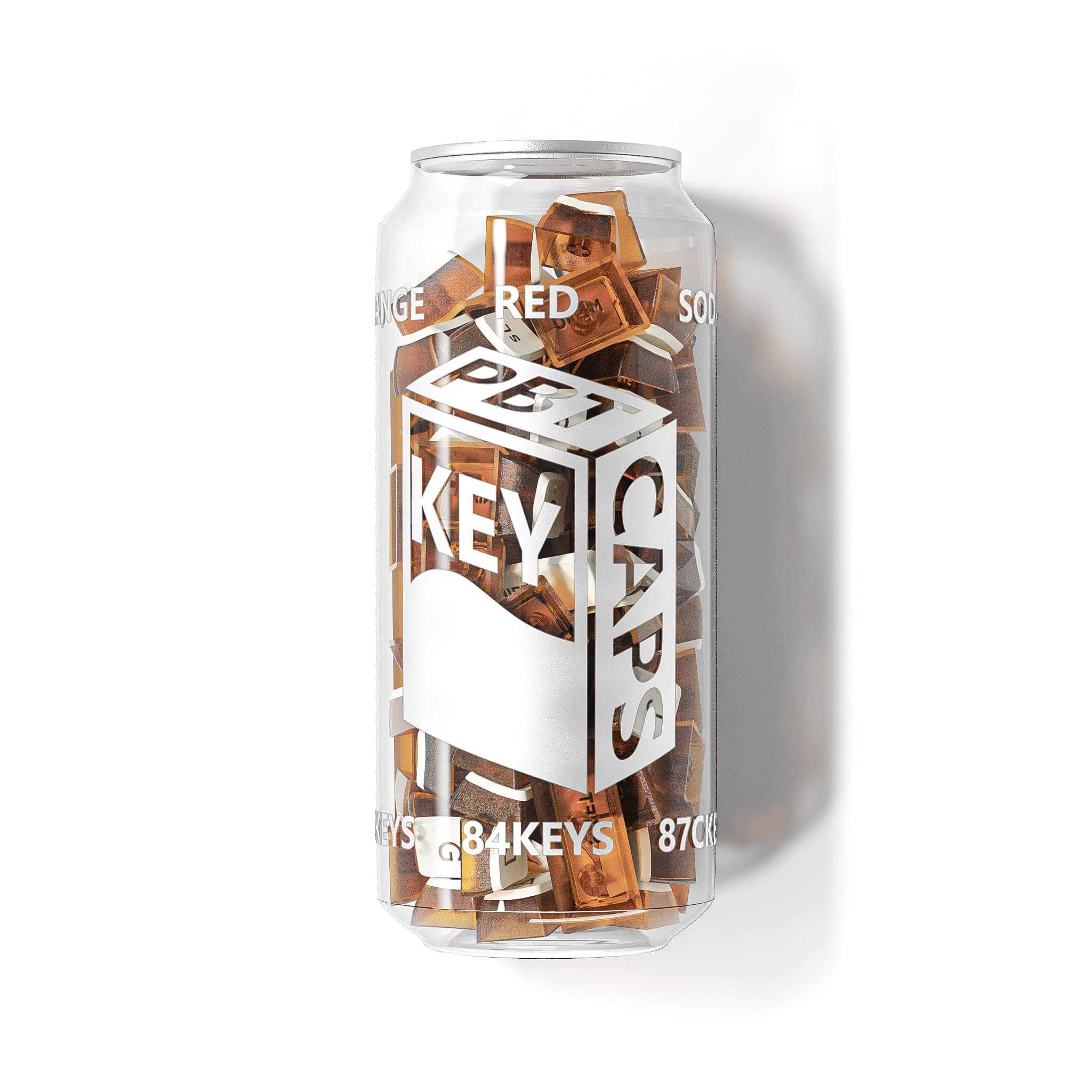 Soda Can Pudding Keycaps for Mechanical Keyboards, ASA Profile, Innovated Based on OEM, PBT Doubleshot with Transparent Layer for RGB, Full 116-key