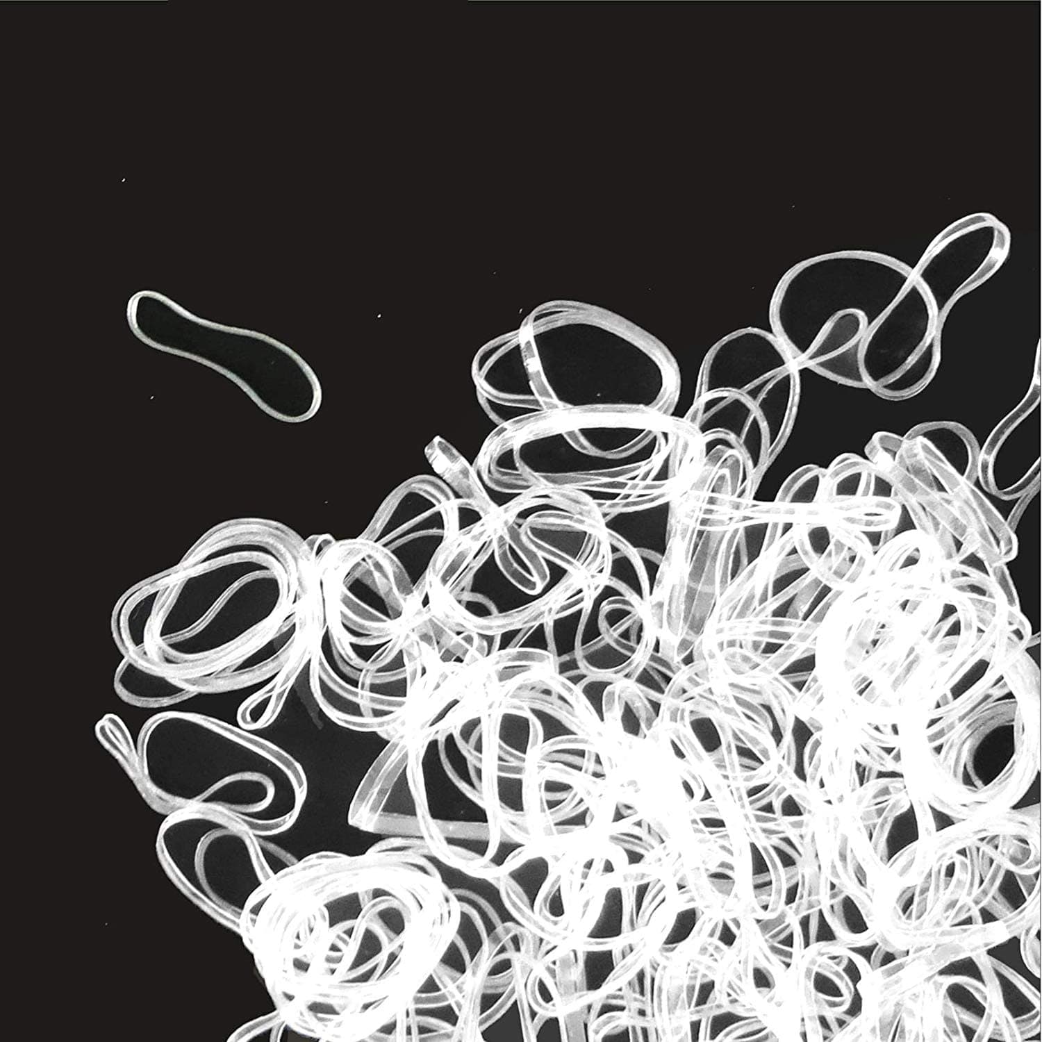 Clear Elastic Hair Bands，BEBEEPOO 100pcs Mini Hair Rubber Bands with a Box/Bag, Soft Hair Elastics Ties Bands 2mm in Width and 30mm in Length-Hair Elastics - STRONG - REUSEABLE (100pcs-bai)