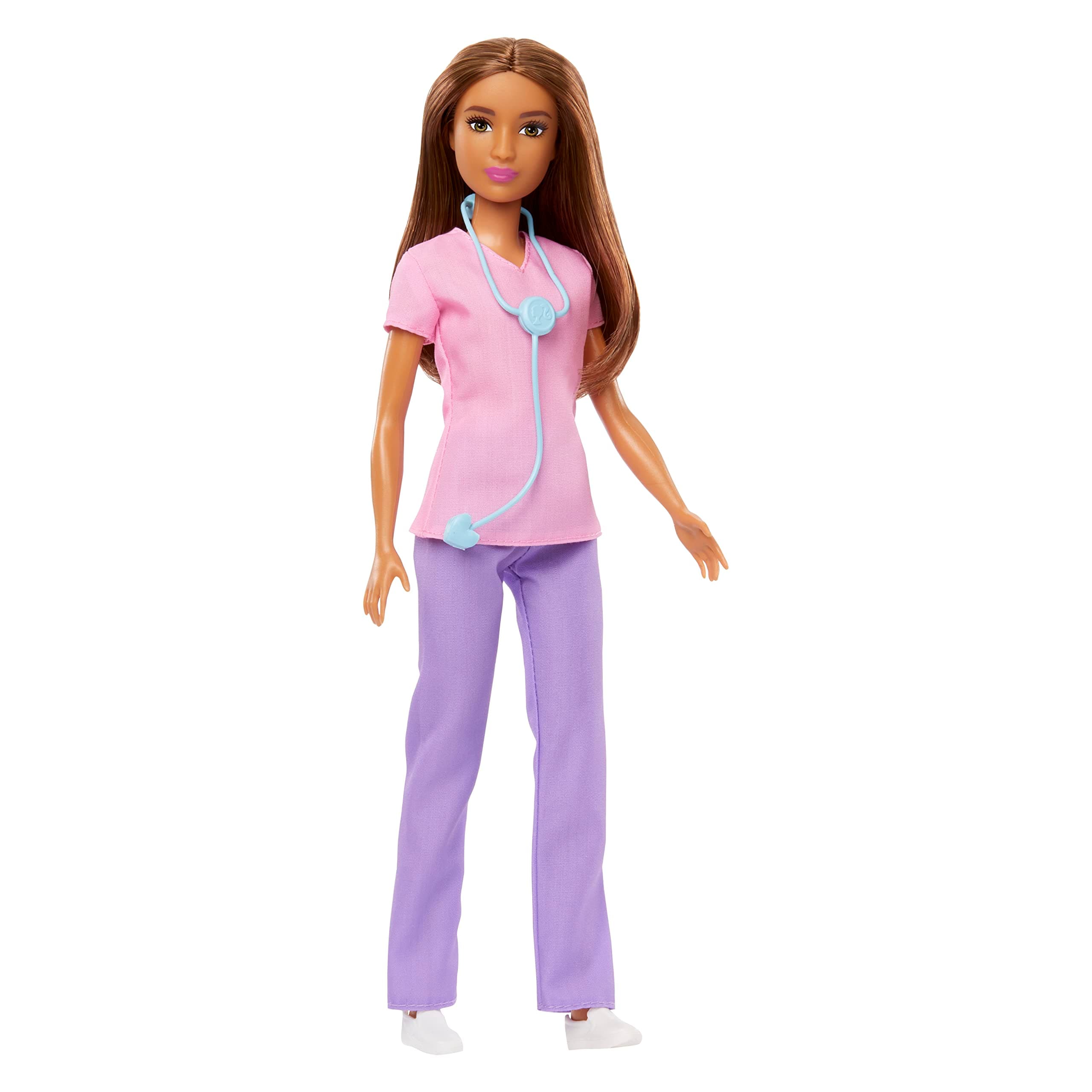 - Nurse Blonde Petite Doll (12 inches) with Scrubs Top & Pants Set, White Shoes & Stethoscope Accessory, Great Gift for Ages 3 Years Old & Up