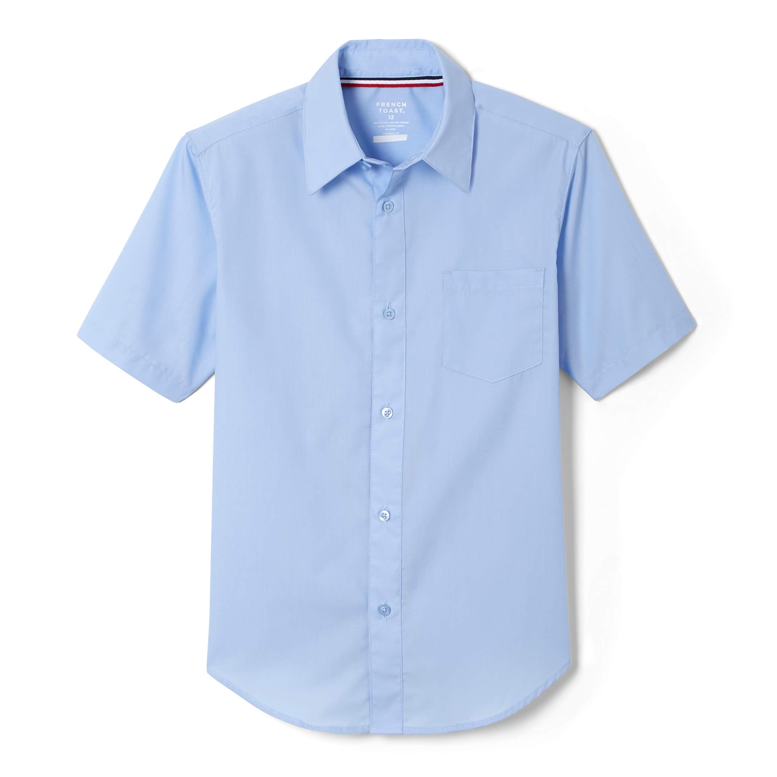 French ToastBoys' Short Sleeve Classic Poplin Dress Shirt (Standard & Husky)