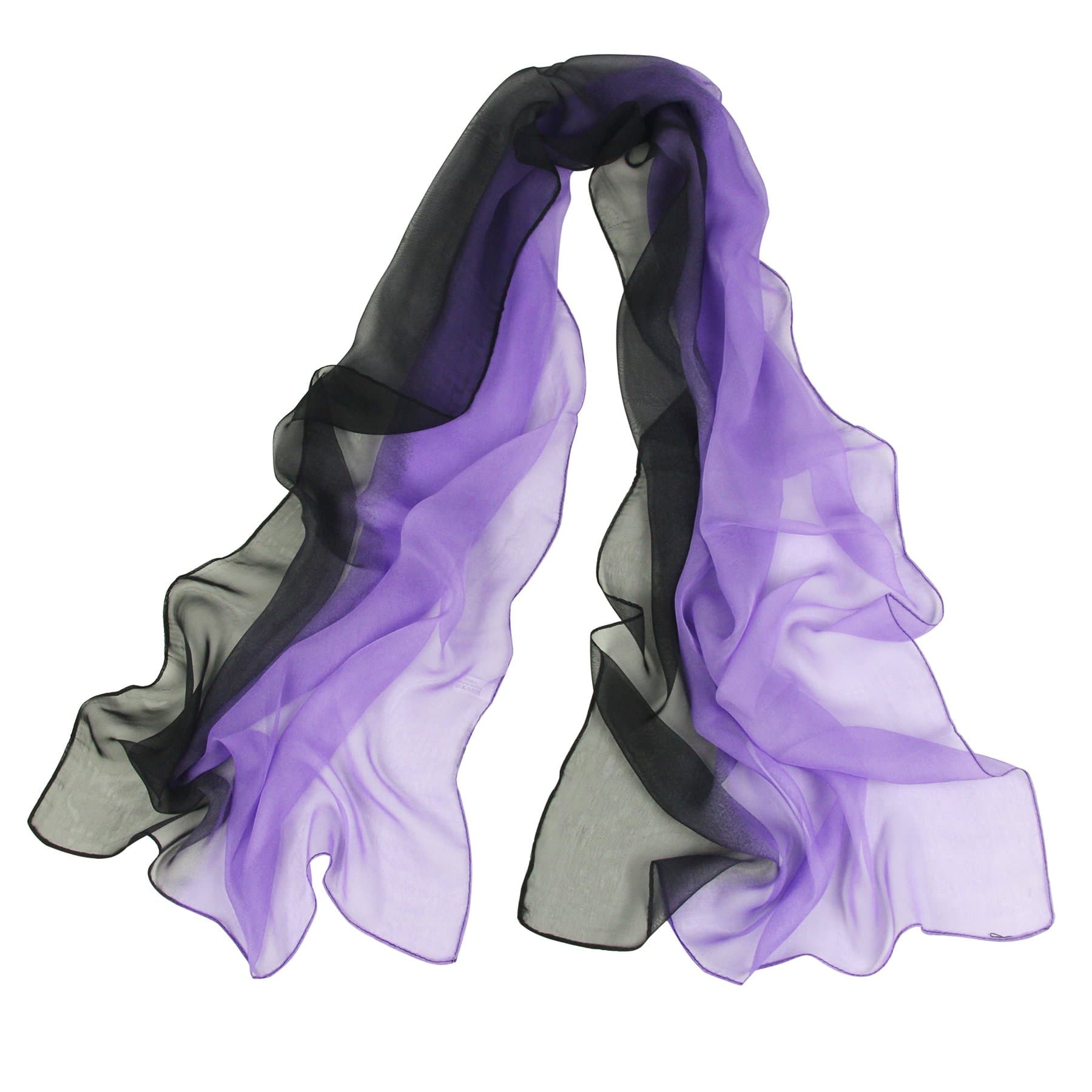 PANTONIGHTPANTONIGHT Long Chiffon Sheer Scarf Gradient Shaded Colors Lightweight Scarf For Womens