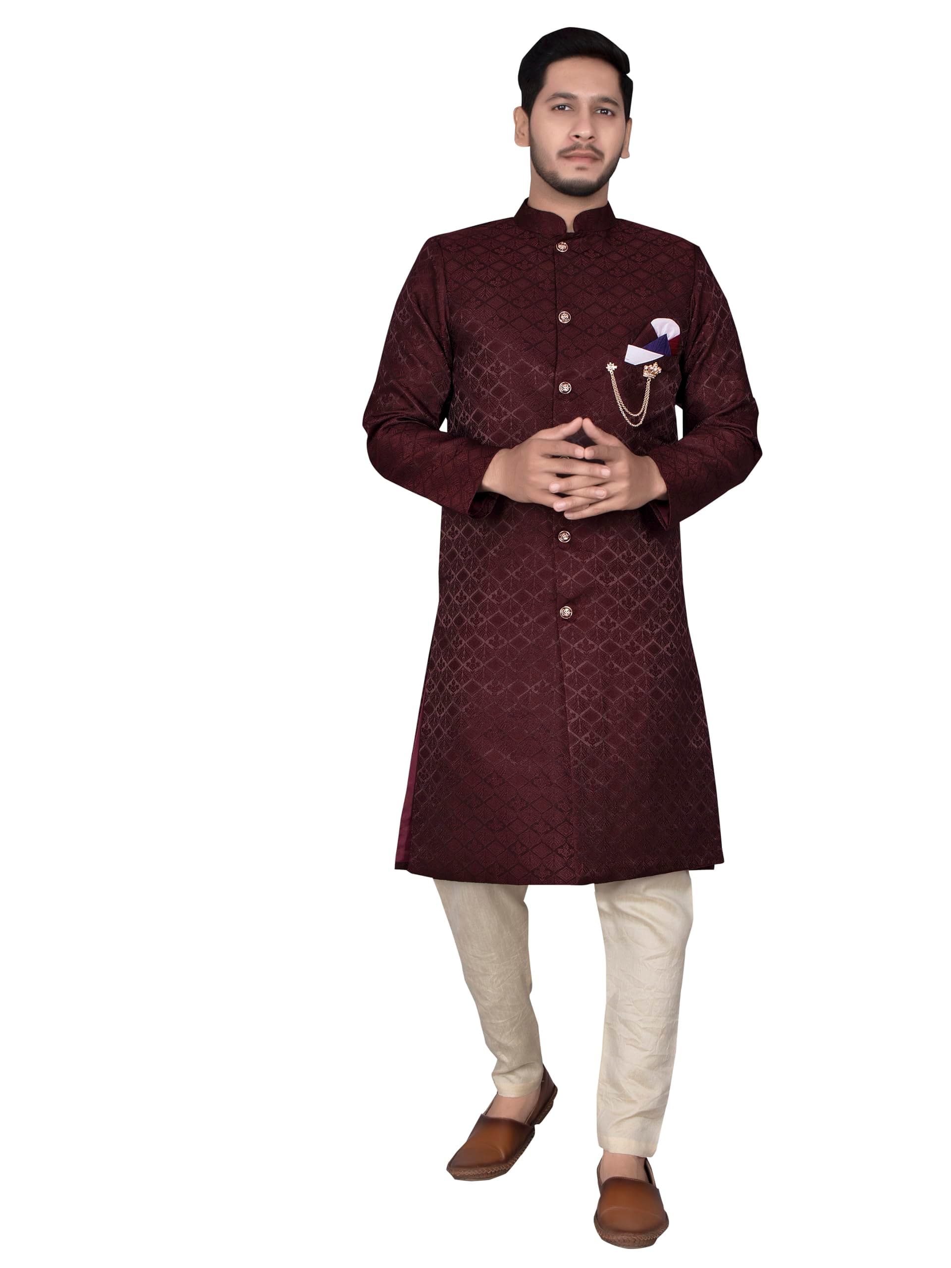 XEPONN.B.F Fashion Mens Ethnic Wear Indo Western Kurta Pyjama Set