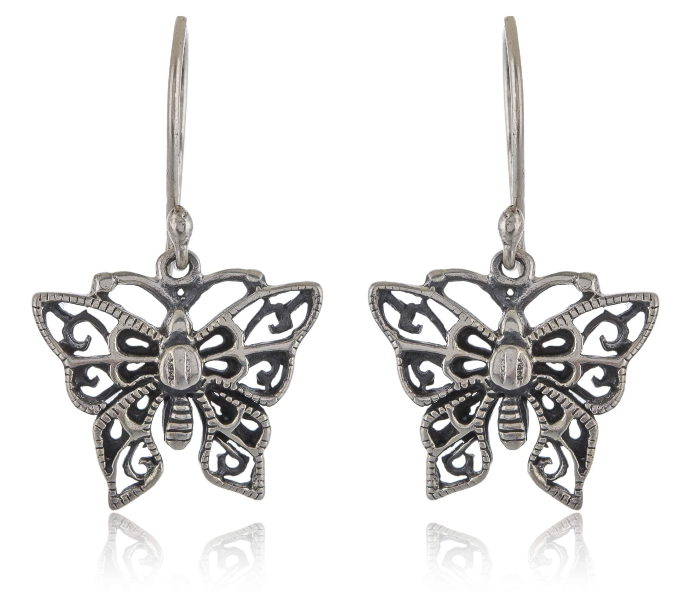 SILVER TREE 925 STERLINGSilvertree925 Fashionable Butterfly Design Earrings for girls in PURE Sterling Silver(ST667)