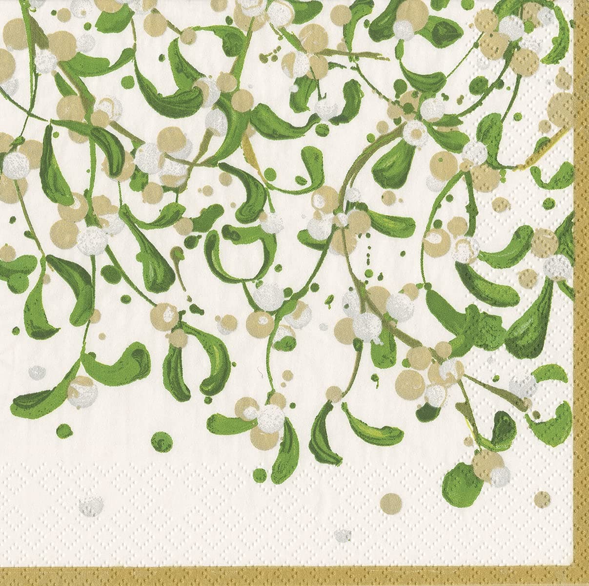 Modern Mistletoe by Masaki Ryo Christmas Caspari Cocktail or Tea Napkins Paper 25 cm Square 20 in Pack