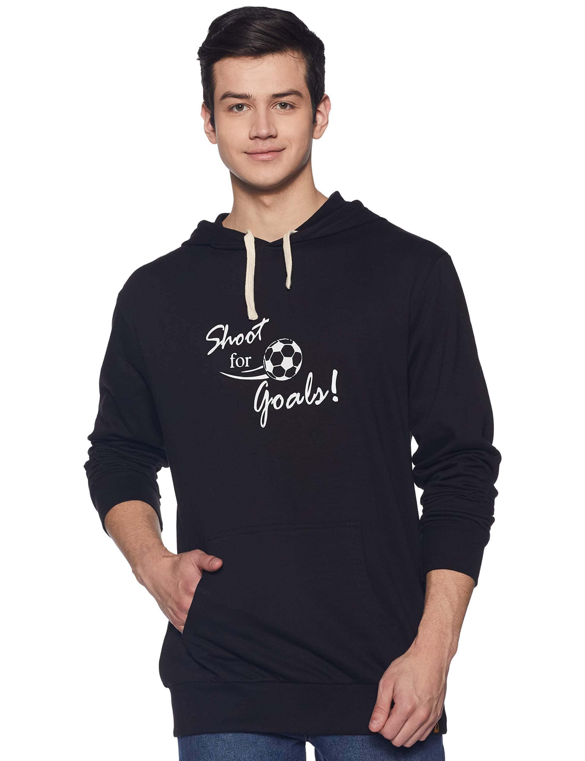 Campus Sutra Men's Hooded Zipper Sweatshirt