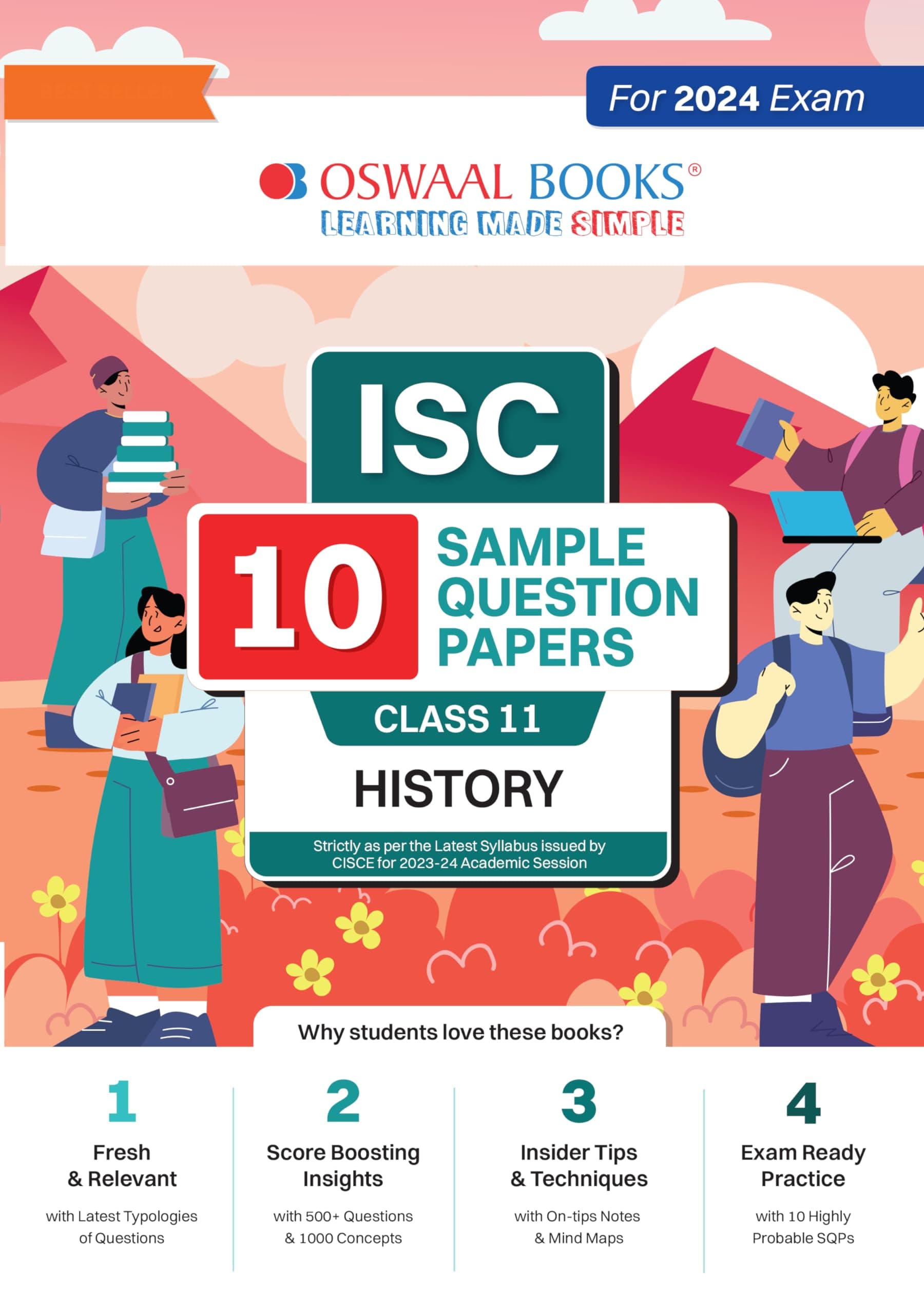 Oswaal ISC 10 Sample Question Papers Class 11 History For 2024 Exams (Based On The Latest CISCE/ ISC Specimen Paper)